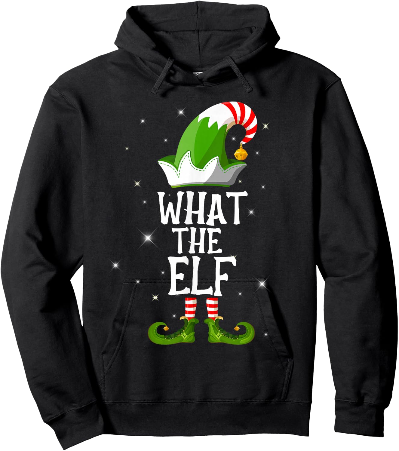 What The Elf Family Matching Group Christmas Hoodie - Hoodie | Black