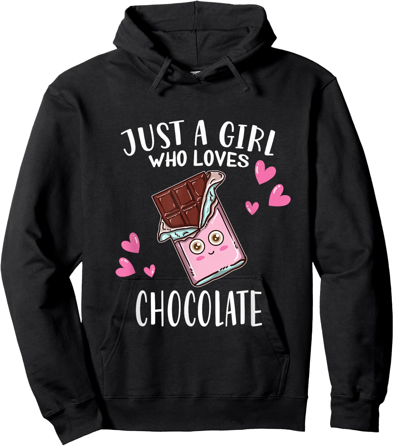 Just A Girl Who Loves Chocolate Lovers Hoodie - Hoodie | Black