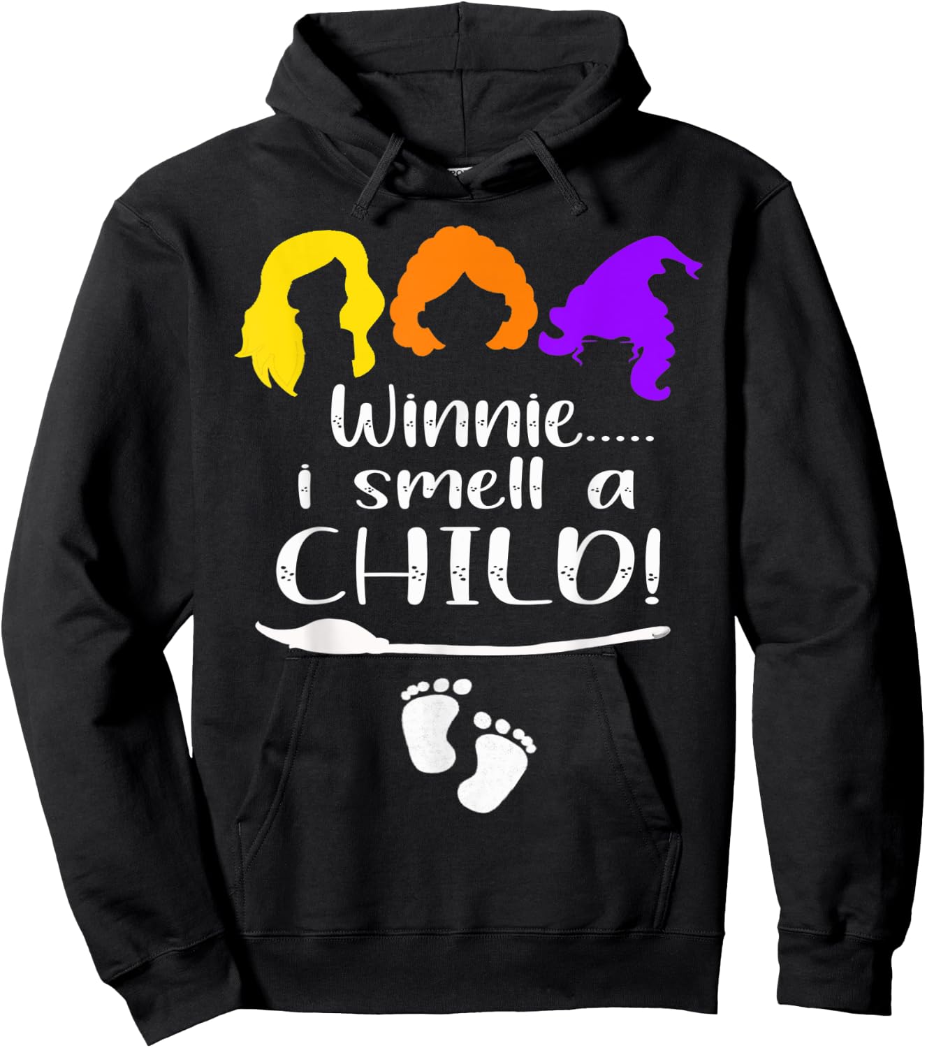Winnie I smell A Child Halloween Pregnancy Announcement Mom Hoodie - Hoodie | Black