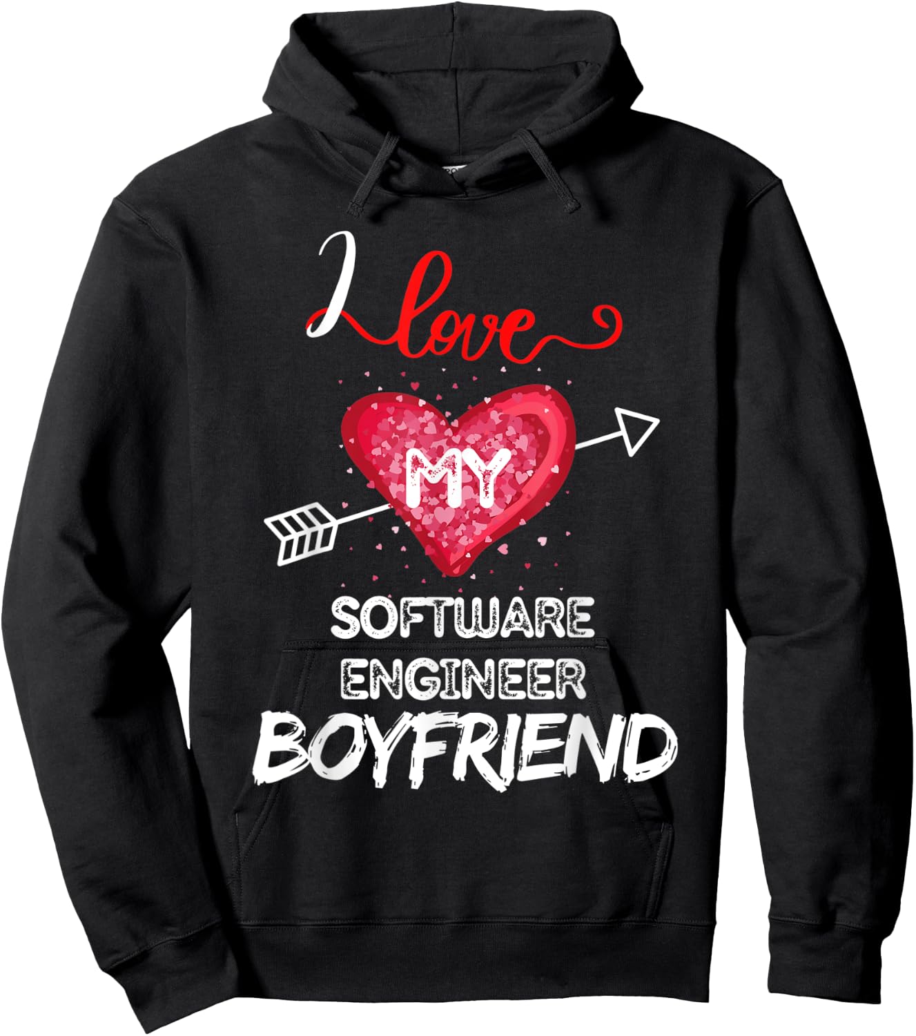 I love My Software Engineer Boyfriend Hoodie - Hoodie | Black