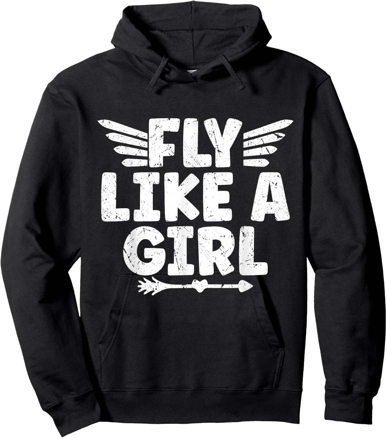 Fly Like A Girl Pilot Aircraft Airline Hoodie - Hoodie | Black