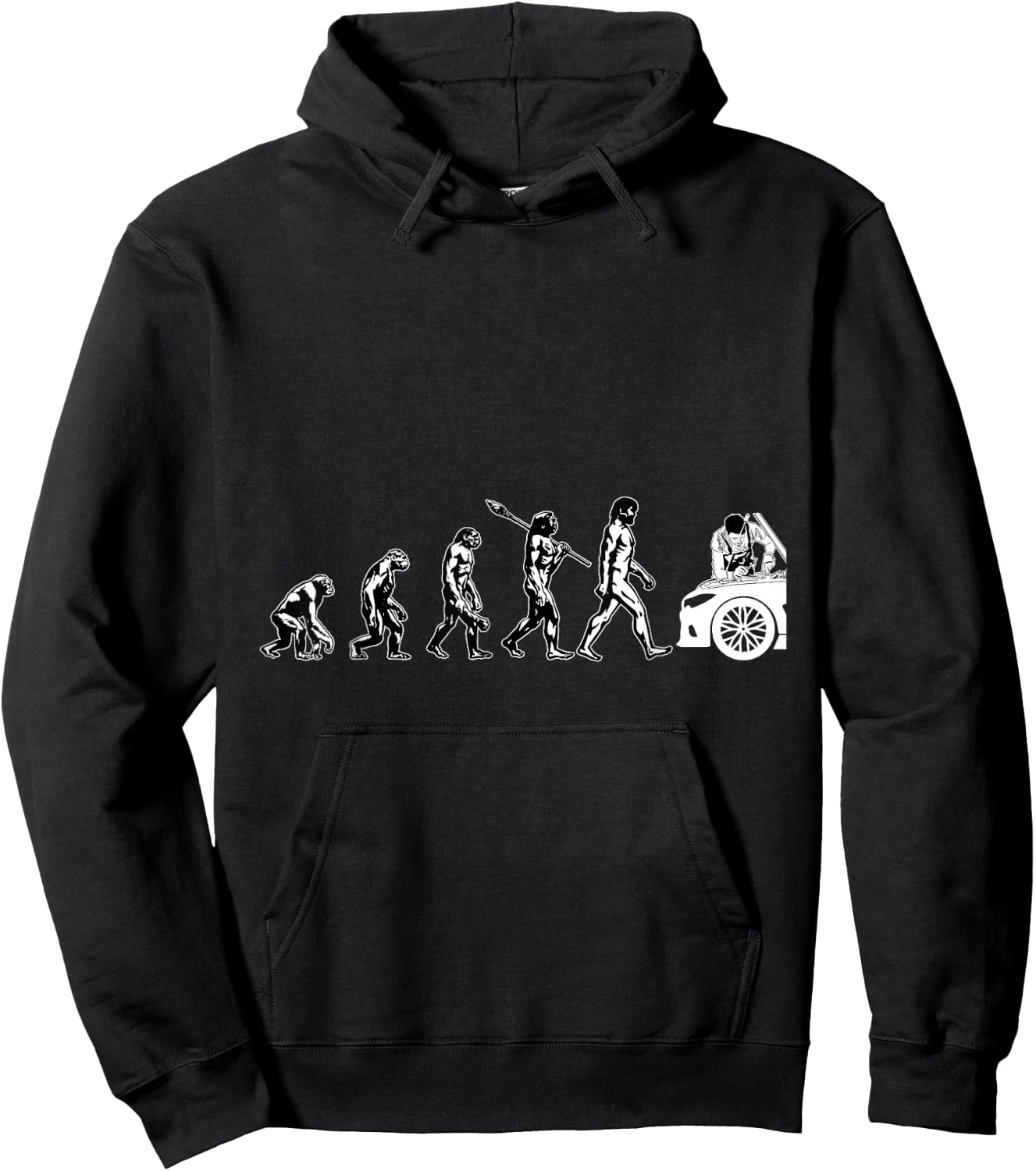 Funny car mechanic evolution car mechatronic Hoodie - Hoodie | Black
