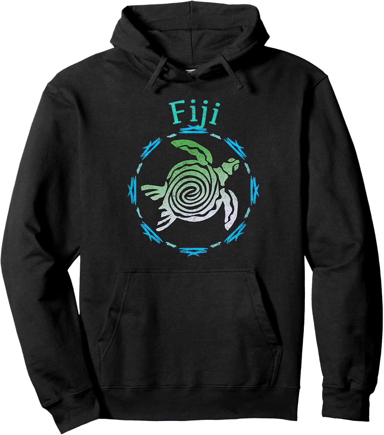 Fiji Vintage Tribal Turtle Gift Hoodie - Hoodie | Black