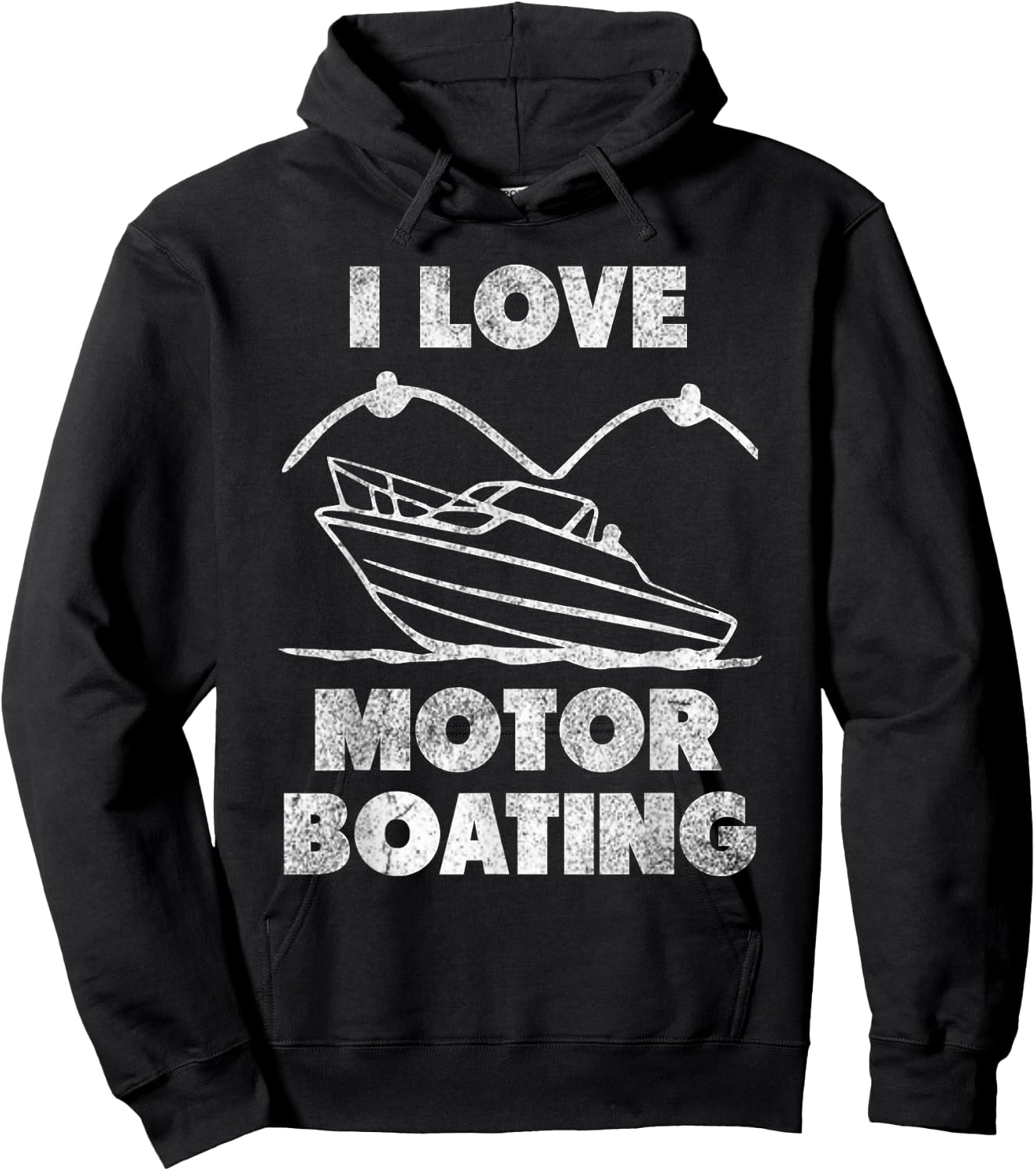 I Love Motor Boating funny adult humor Hoodie - Hoodie | Black