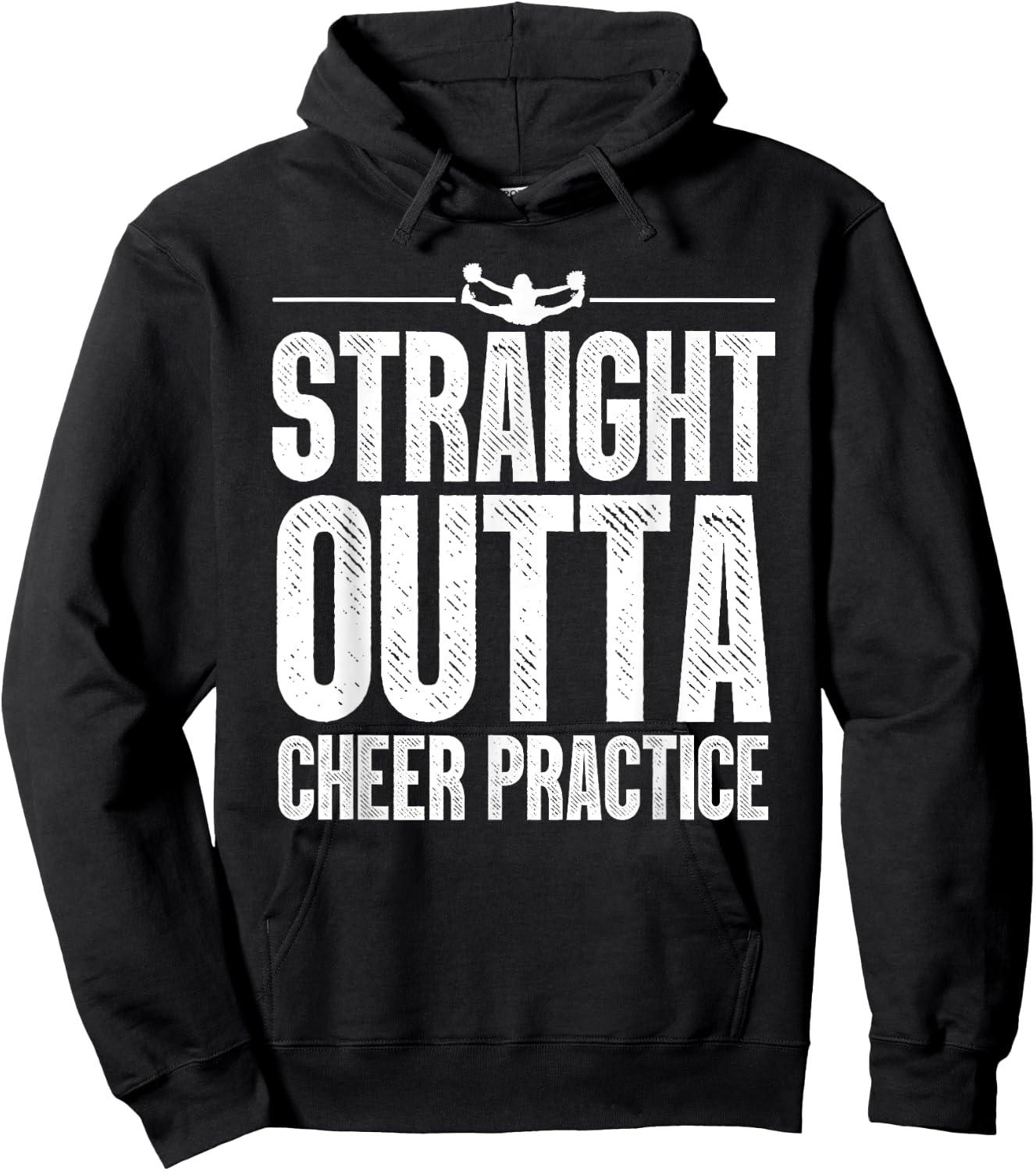 Funny Cheerleader Art Women Girls Cheer Flyer Cheerleading Hoodie - Hoodie | Black