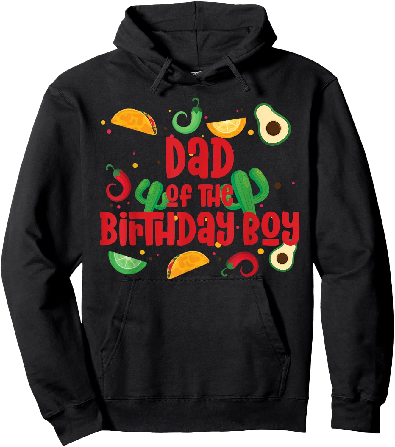 Dad Taco Twosday Fiesta Taco Birthday Theme Boy 2yr Hoodie - Hoodie | Black