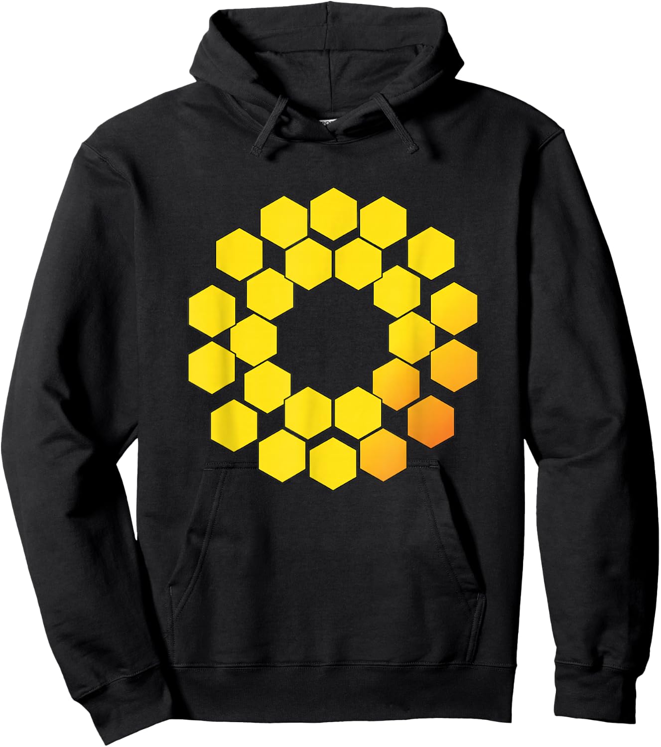 Honeycomb Hexagon Ring Stem Sci Fi Geometry Pattern Math Art Hoodie - Hoodie | Black