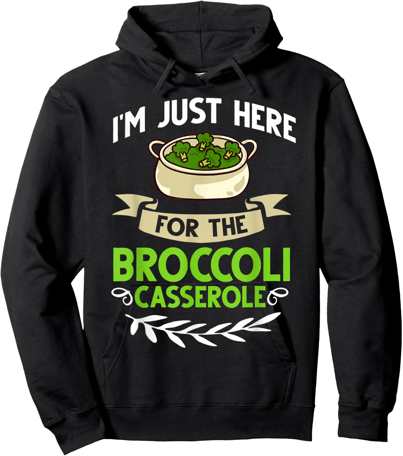 Broccoli Casserole Cheese Recipe Easy Food Dish Pan Hoodie - Hoodie | Black