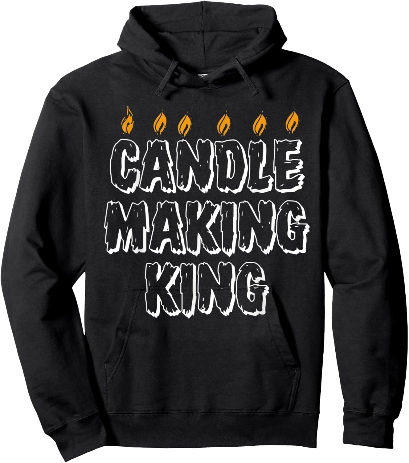 Funny Candle Maker King Candles Crafts Wax Soy Crafter Hoodie - Hoodie | Black