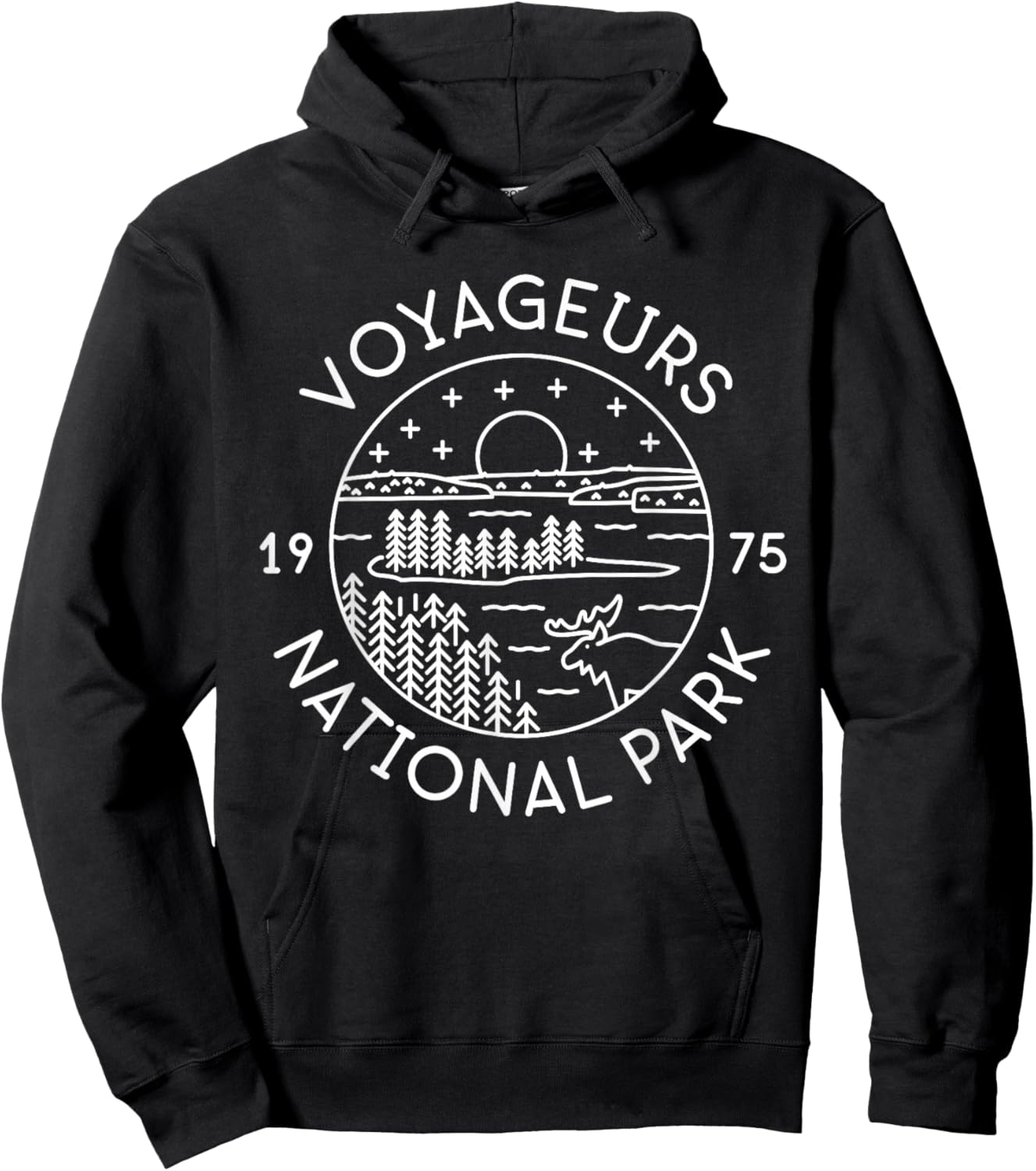 Voyageurs National Park 1975 Minnesota Hoodie - Hoodie | Black