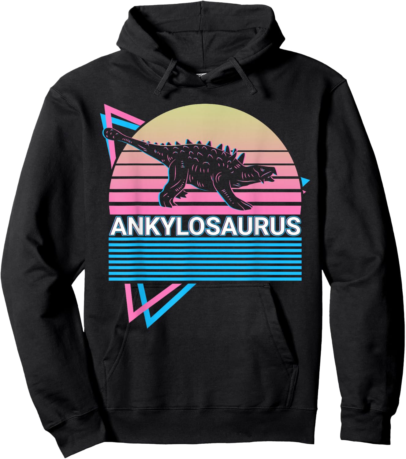 Ankylosaurus Dinosaur Retro Hoodie - Hoodie | Black