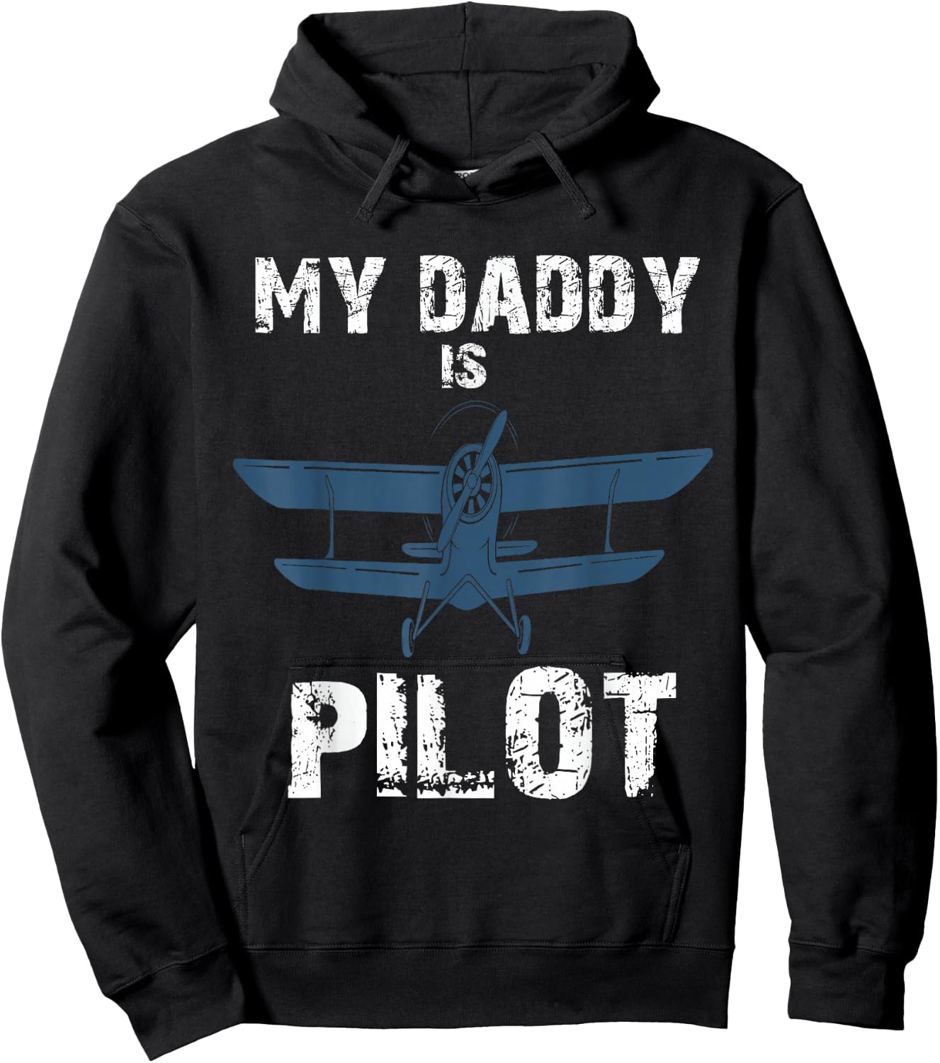 My Daddy is Pilot For Dad Pilot fathers day Pilot Gift Hoodie - Hoodie | Black