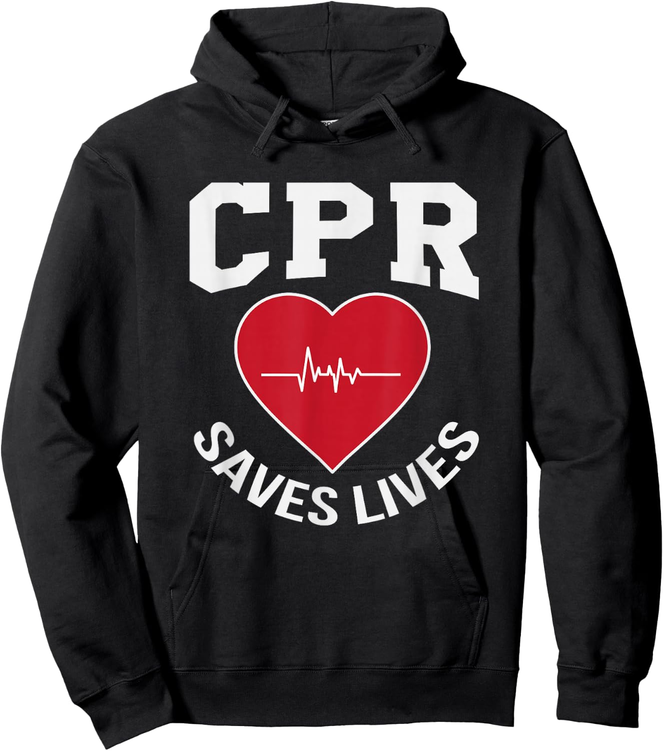 CPR Saves Lives design EMS Gift Paramedic EMT Nurse Hoodie - Hoodie | Black
