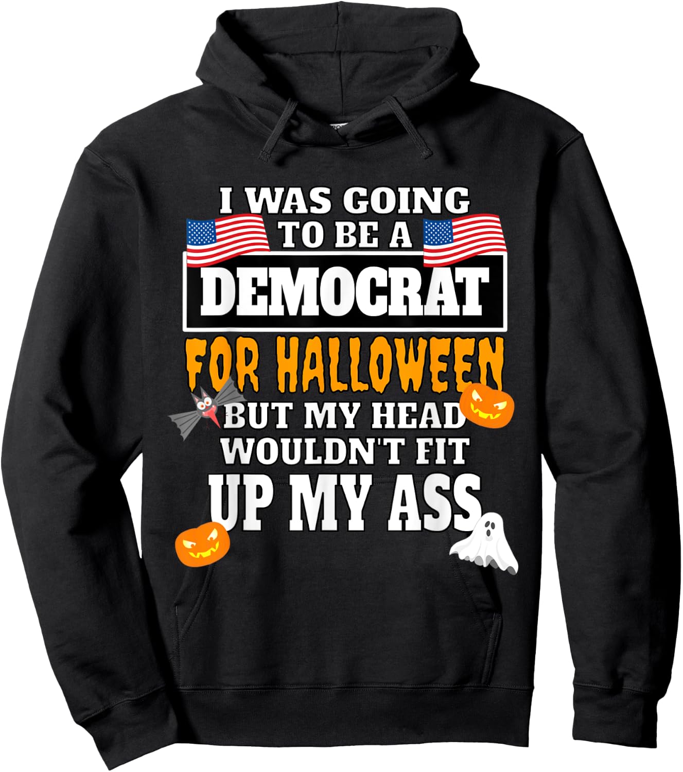 Halloween Political Costume Pro Republican Anti Democrat Hoodie - Hoodie | Black