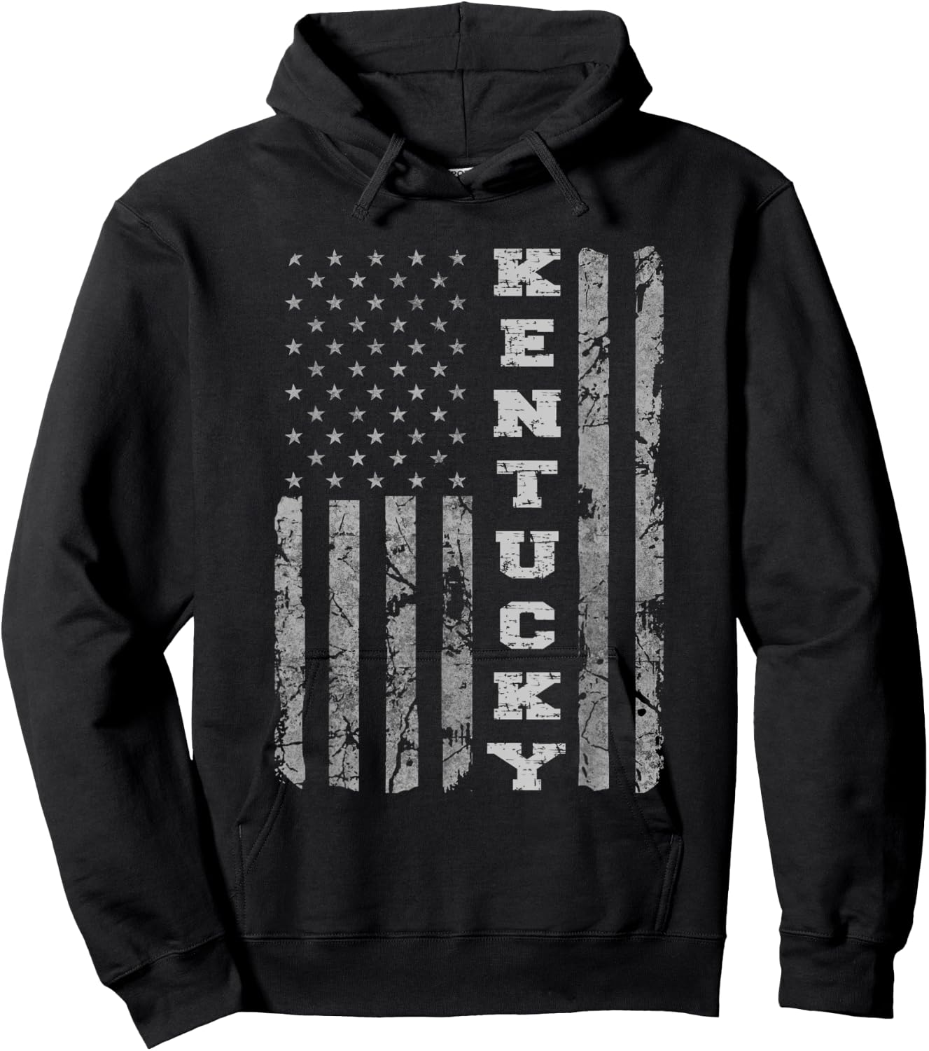 Kentucky Pride, American Flag Hoodie - Hoodie | Black