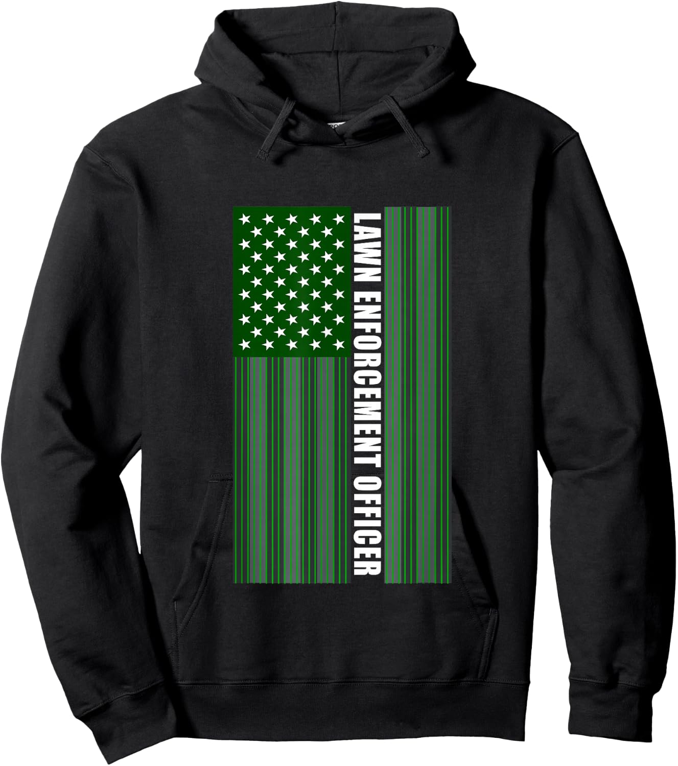 Lawn Enforcement Officer Gardening Flag Hoodie - Hoodie | Black