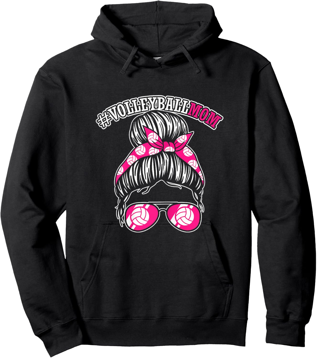 Volleyball Mom | Son Daughter Volleyball Player Hoodie - Hoodie | Black