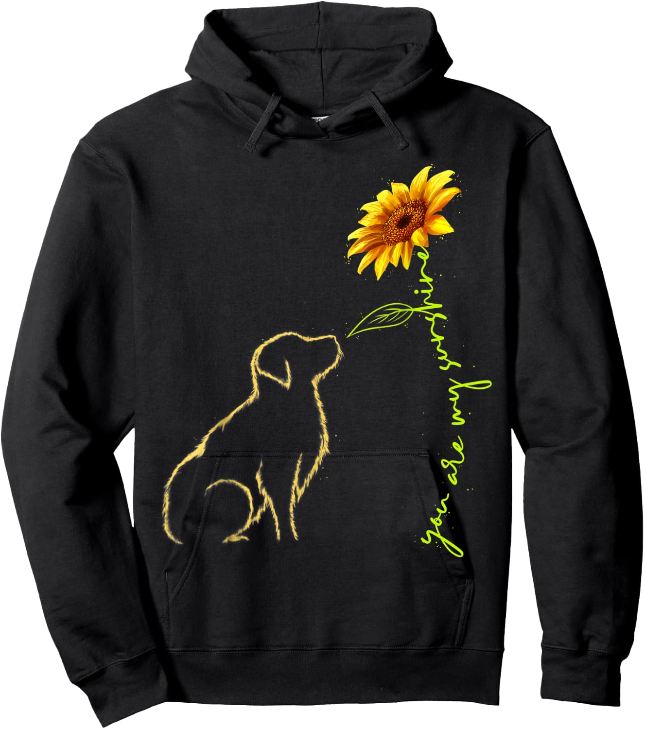 Cute Dog You Are My Sunshines Golden Retrievers Women Hoodie - Hoodie | Black