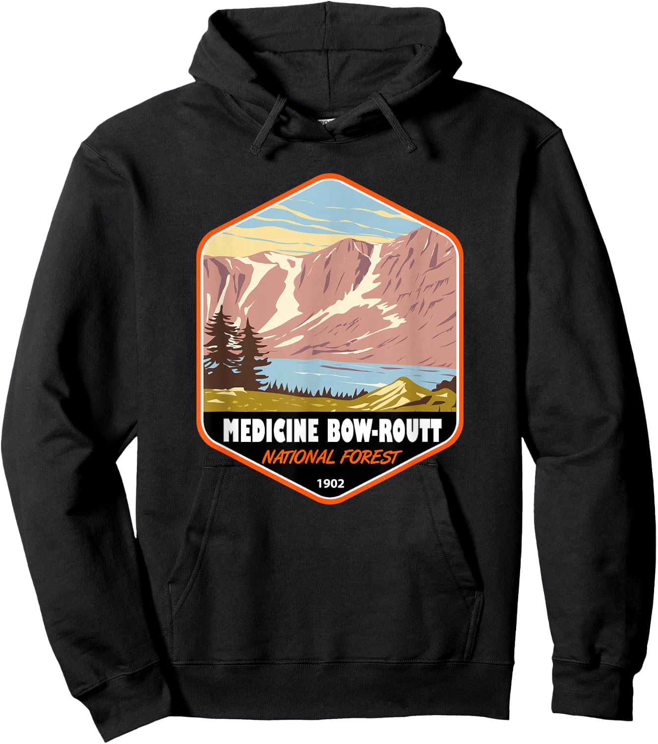 Medicine Bow Routt National Forest Badge Hoodie - Hoodie | Black