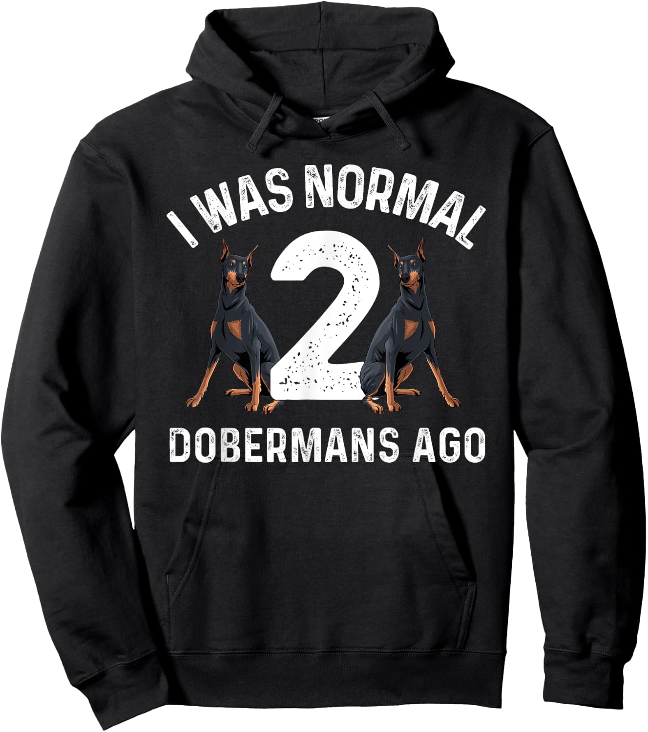 Cool Doberman Art Women Doberman Pinscher Dog Lover Small Hoodie - Hoodie | Black
