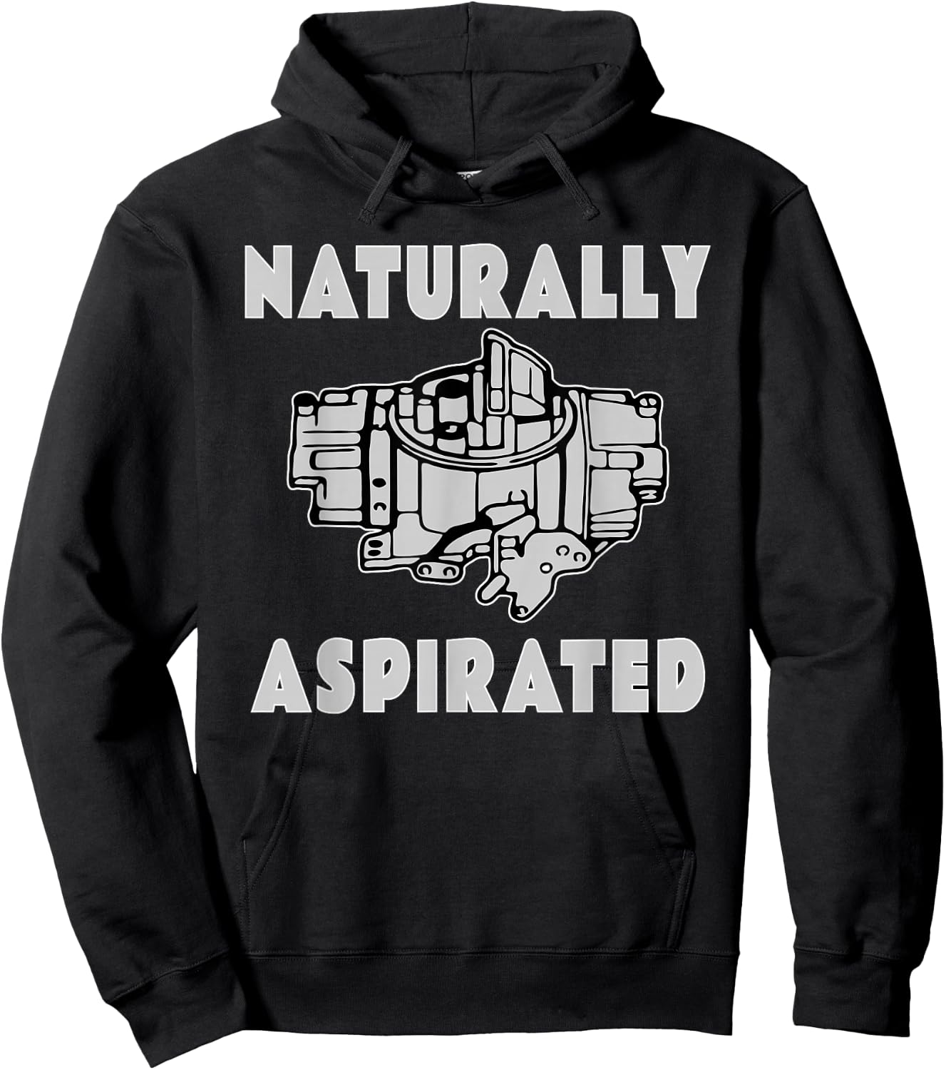 Carburetor Old School Naturally Asperated Car Witty Saying Hoodie - Hoodie | Black
