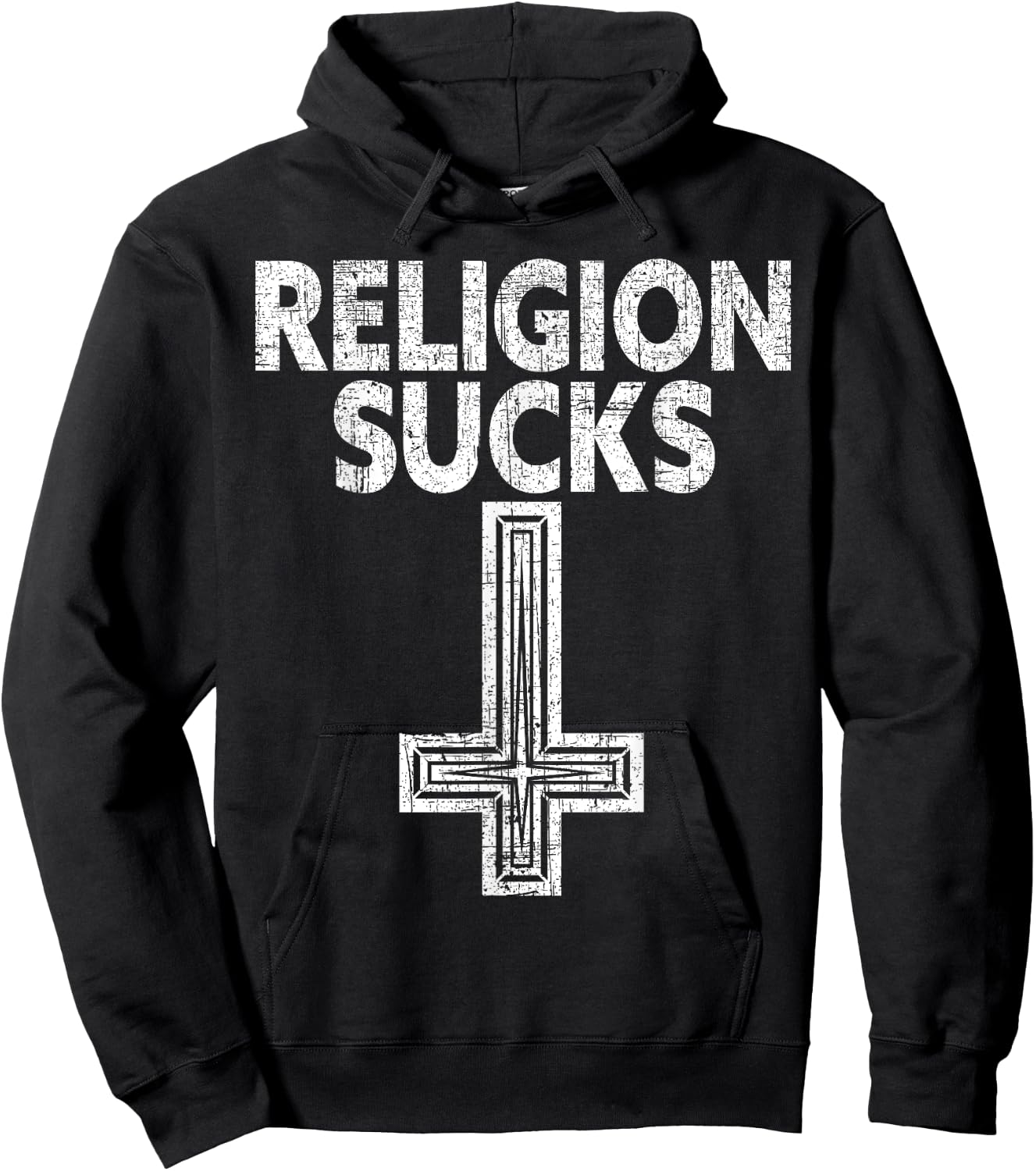 Religion Sucks Anti-Religion Agnostic Blackcraft Atheist Hoodie - Hoodie | Black