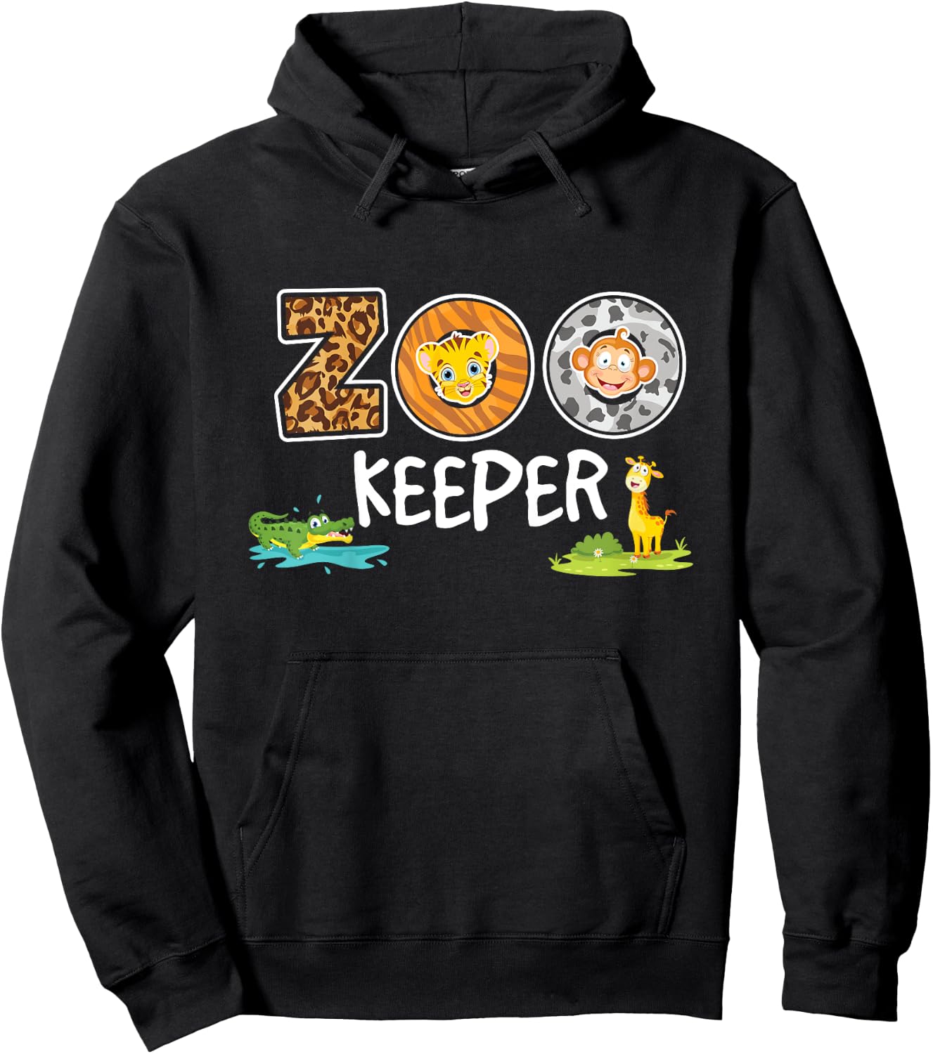 Zookeeper Costume African Savanna Zoo Keeper Animals Lover Hoodie - Hoodie | Black