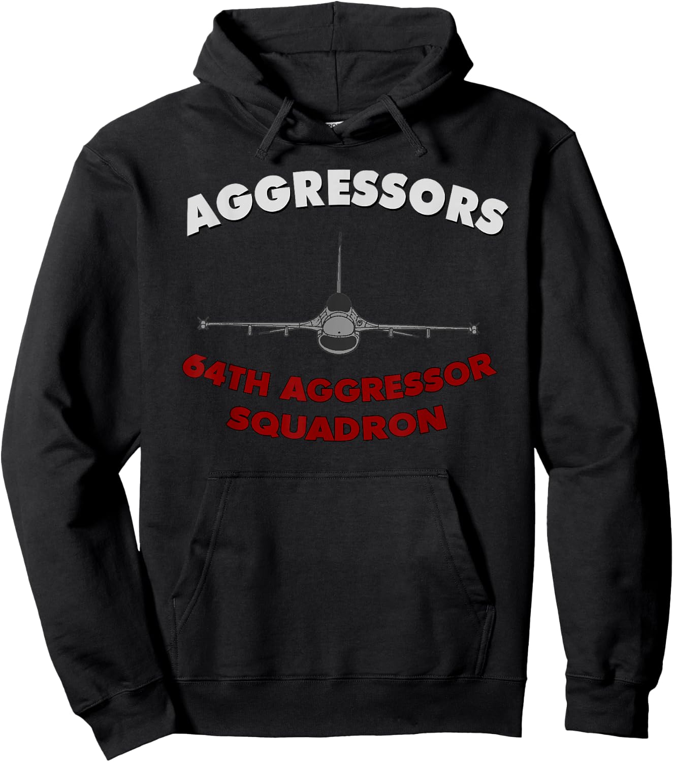 64th Aggressor Squadron Nellis AFB F-16 Jet Hoodie - Hoodie | Black