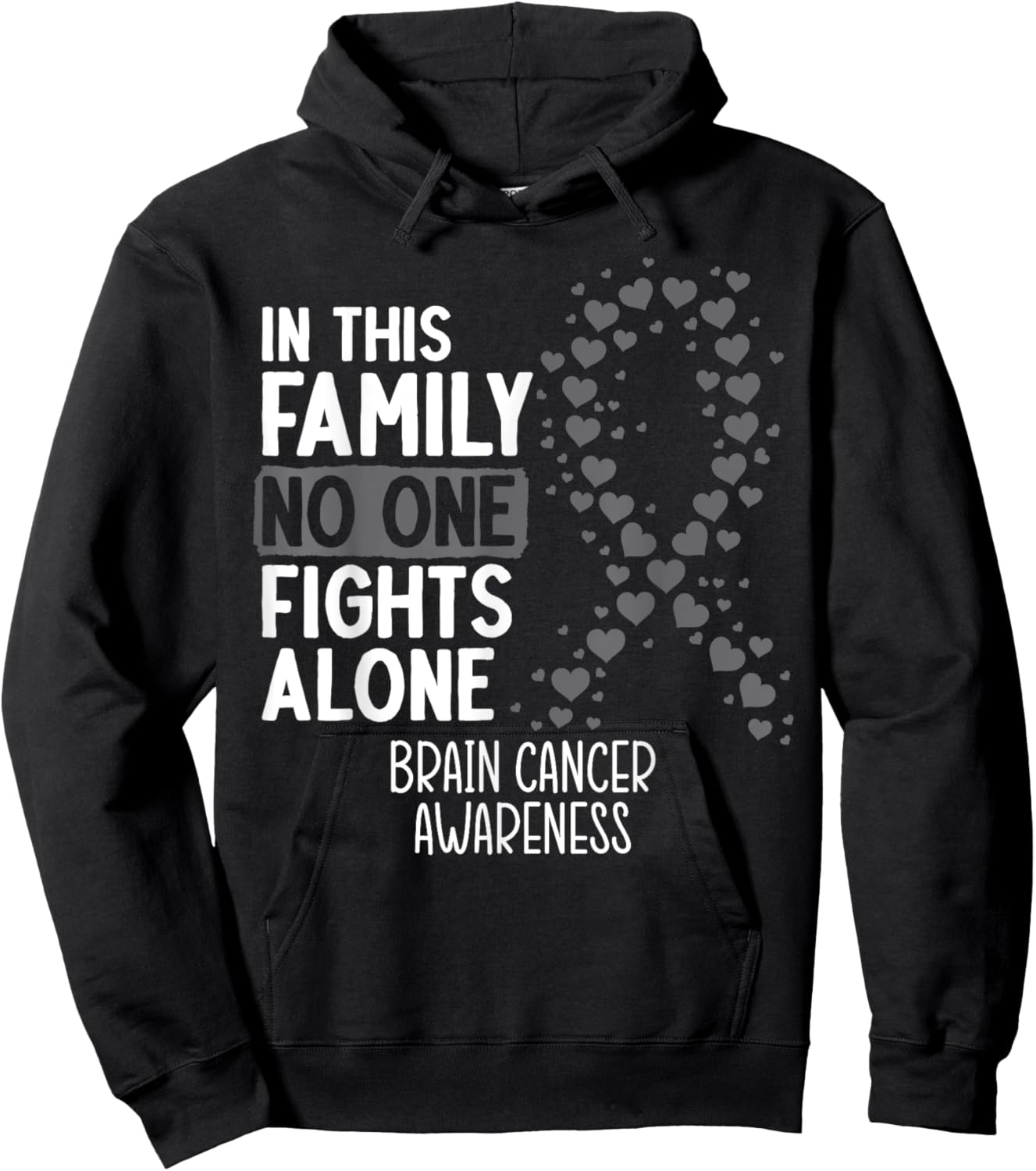 Cancer Survivor Brain Cancer Awareness Gift Hoodie - Hoodie | Black