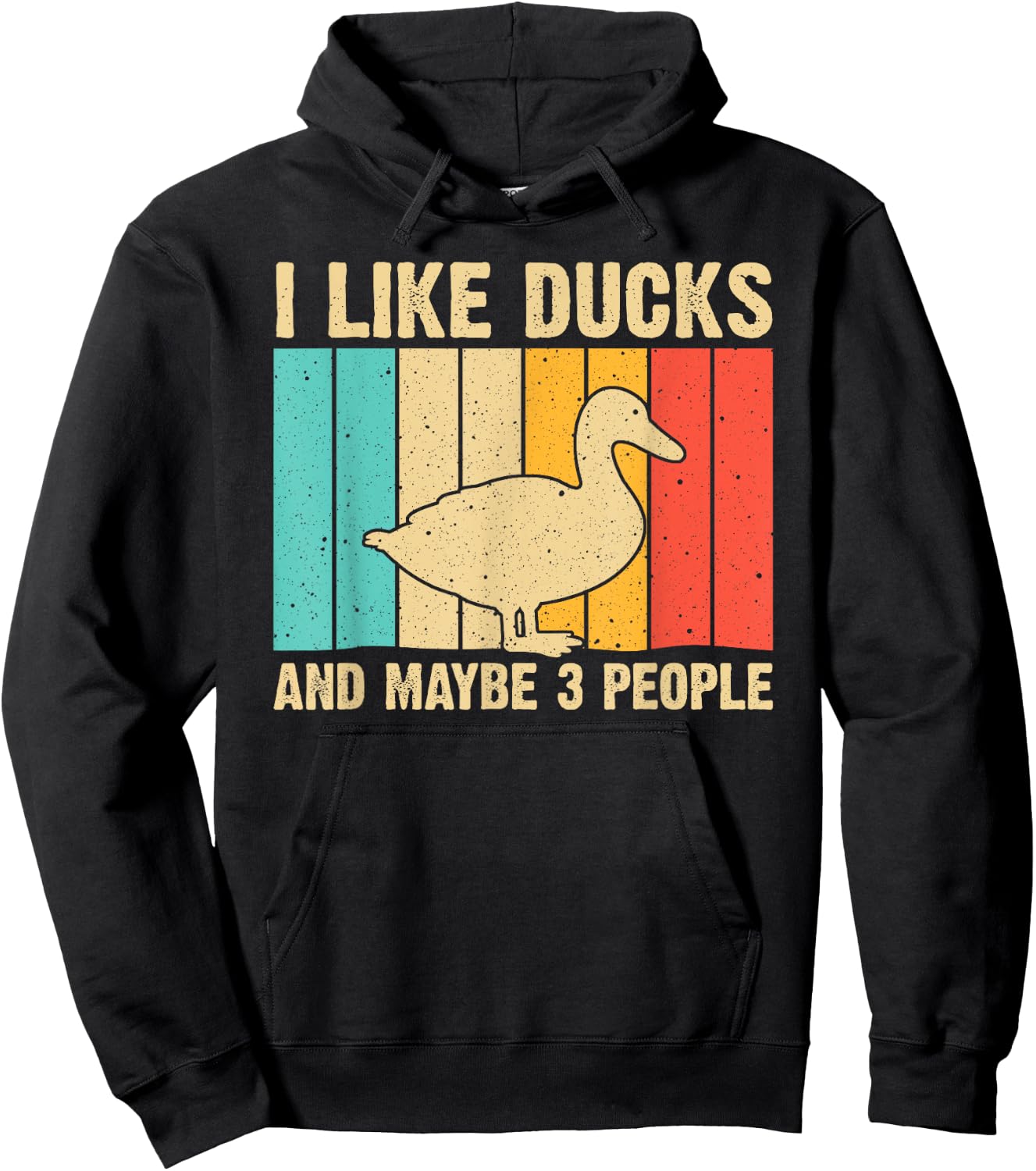 Vintage Duck Design For Duck Lovers Men Women Mallard Drake Hoodie - Hoodie | Black