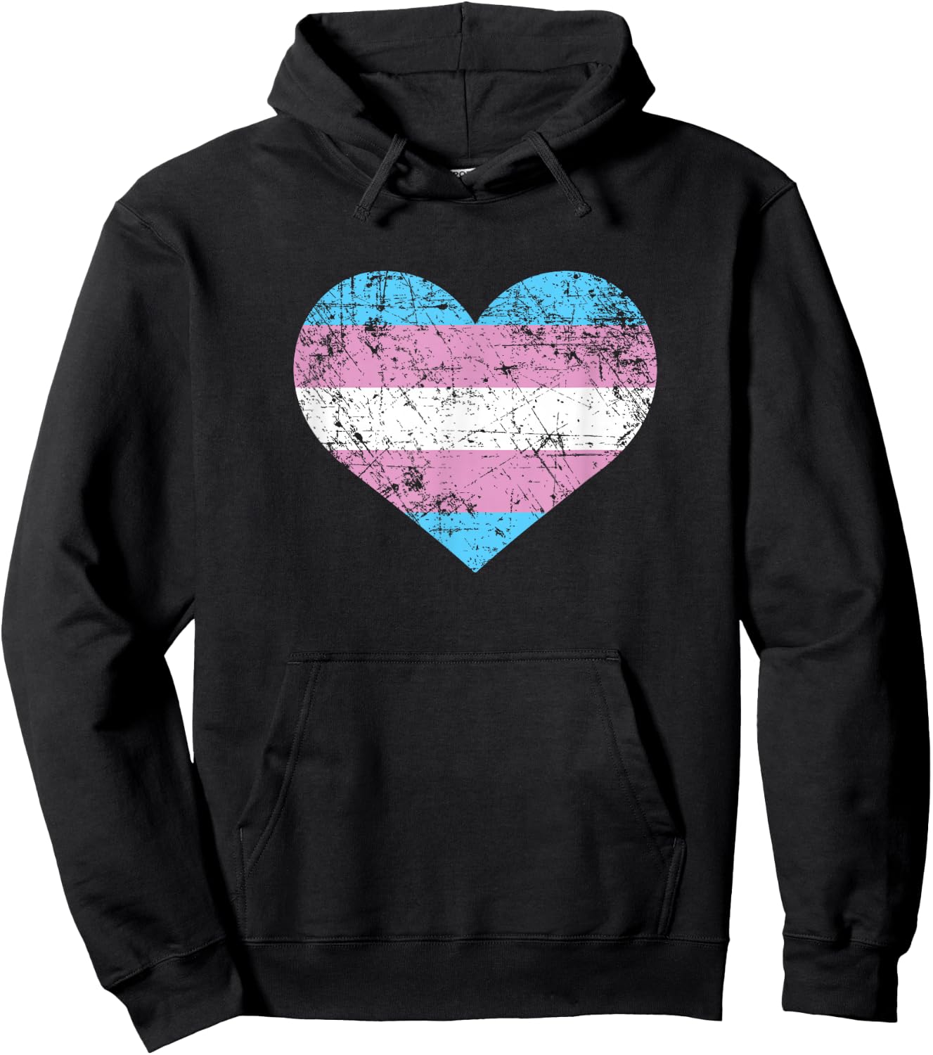 Transgender Heart LGBTQ Pride Month Love Flag Gift Hoodie - Hoodie | Black