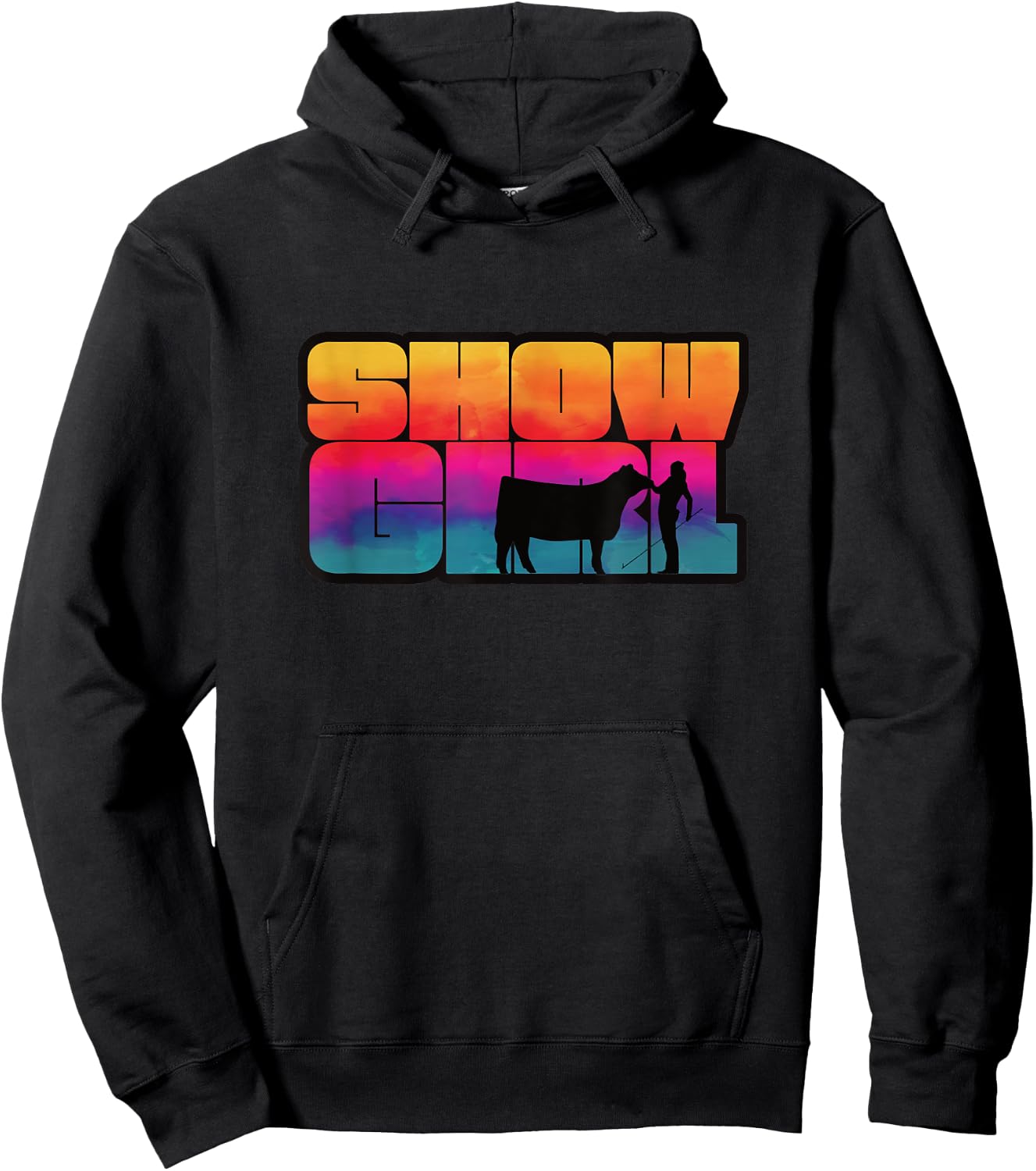 Show Girl - Fun Livestock Cattle Showing Hoodie - Hoodie | Black