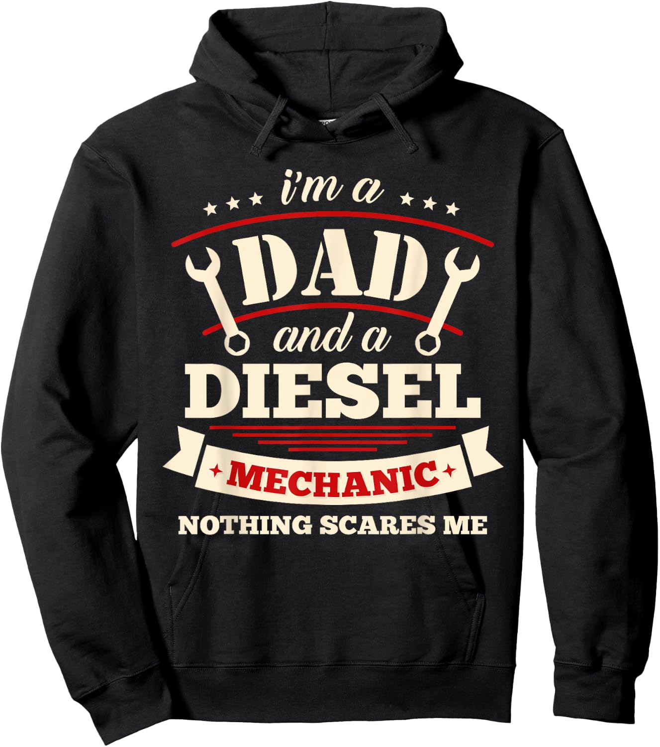I'm A Dad And Diesel Mechanic Funny Father Mechanic Hoodie - Hoodie | Black