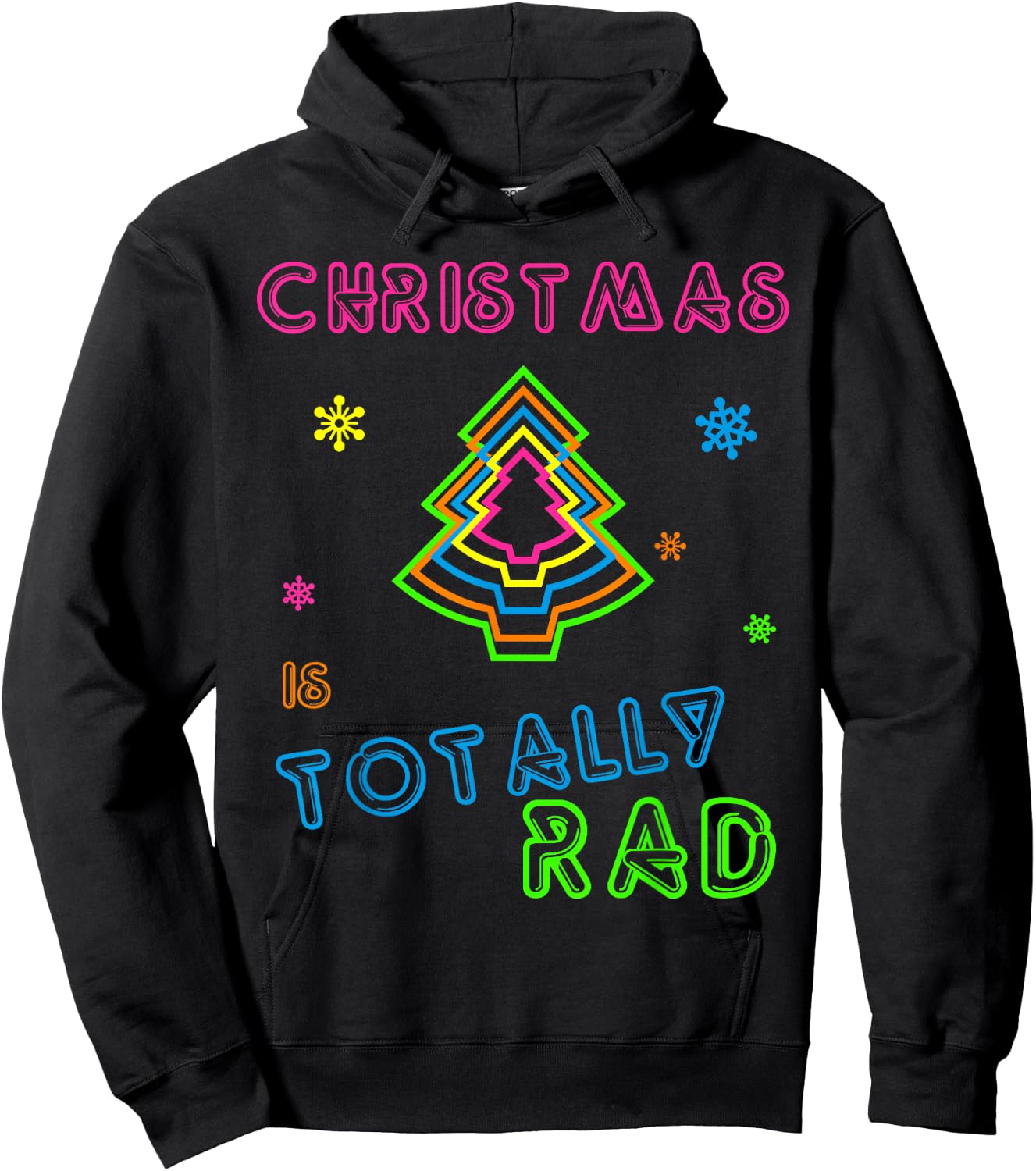 80’s Christmas - Ugly Christmas or Women Hoodie - Hoodie | Black