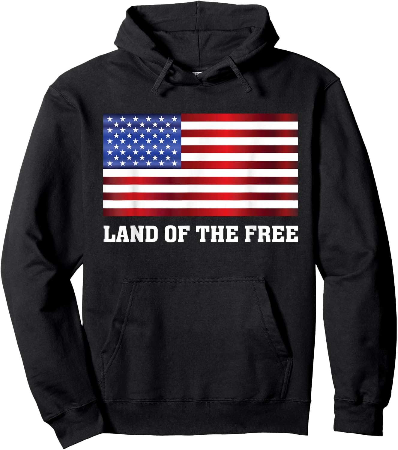 American Flag Land of the free - USA - America Pride Hoodie - Hoodie | Black