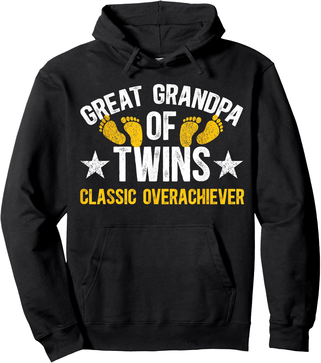 Twin Great Grandpa Of Twins Classic Overachiever Hoodie - Hoodie | Black