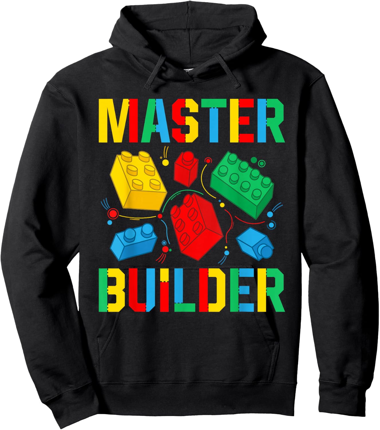 Master Builder Kids Building Blocks Brick Toy Master Builder Small Hoodie - Hoodie | Black