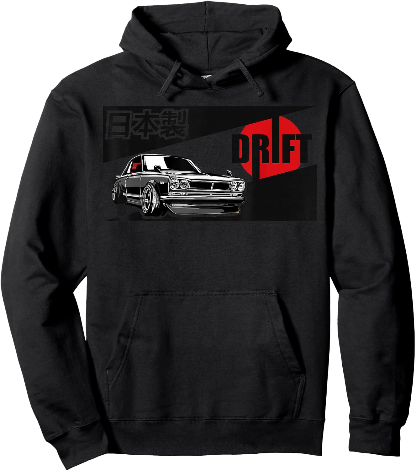 JDM Tokyo Japan Drift Race Car Tuning Retro Vintage Graphic Hoodie - Hoodie | Black