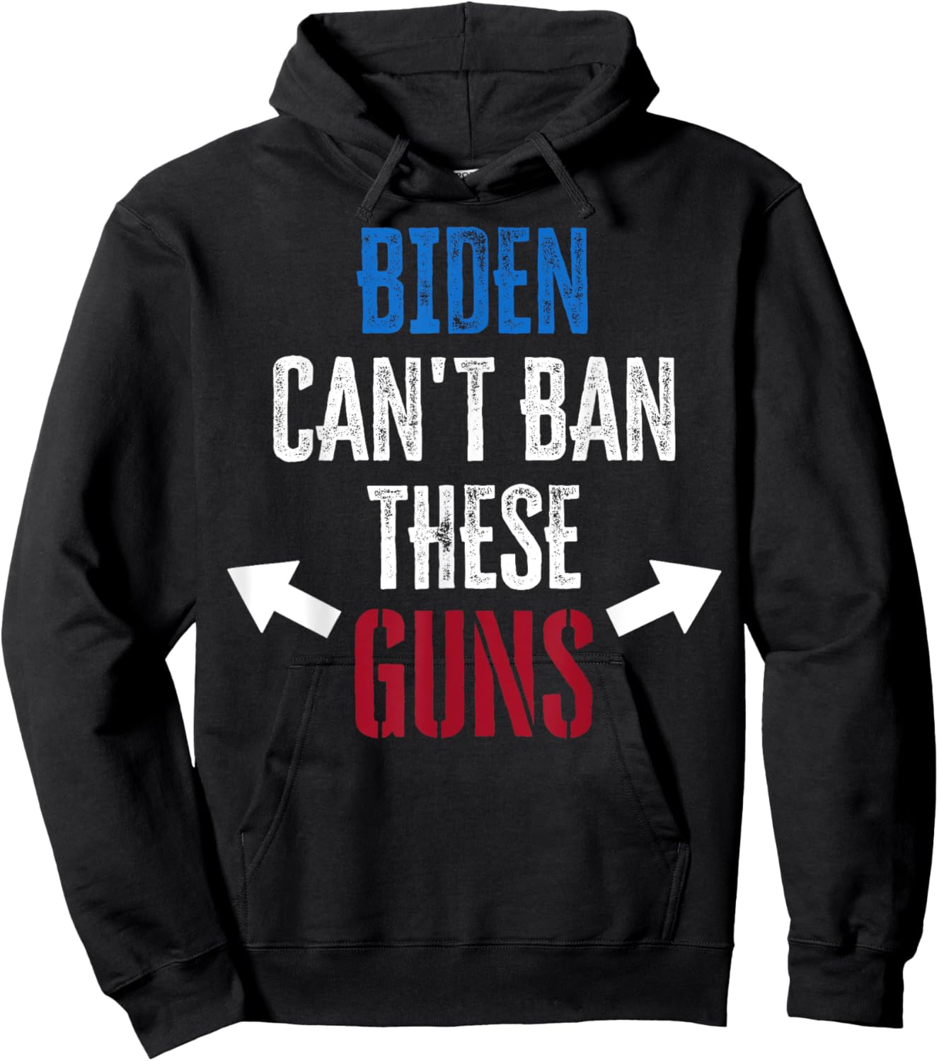 Biden Can't Ban These Guns gym workout funny weightlifting Hoodie - Hoodie | Black