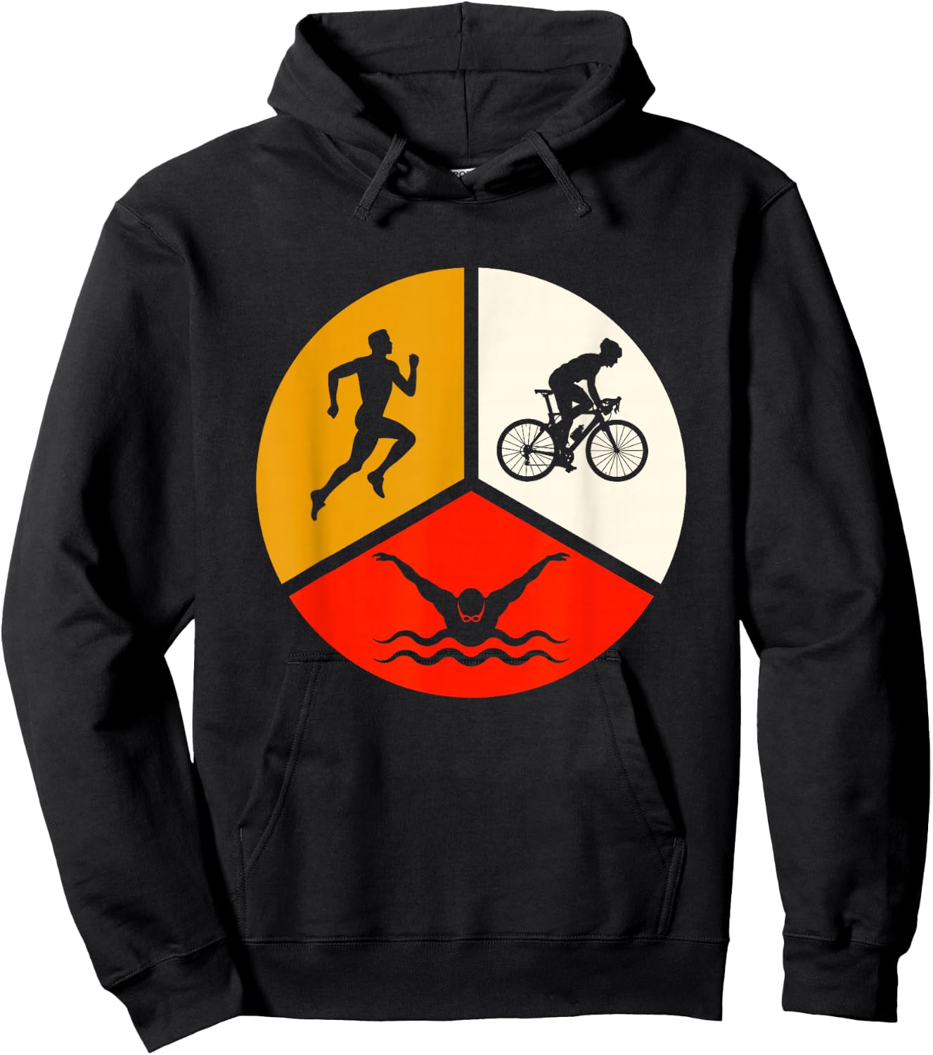 Perfect Triathlon Sport Design Swim Bike Run Triathlete Hoodie - Hoodie | Black