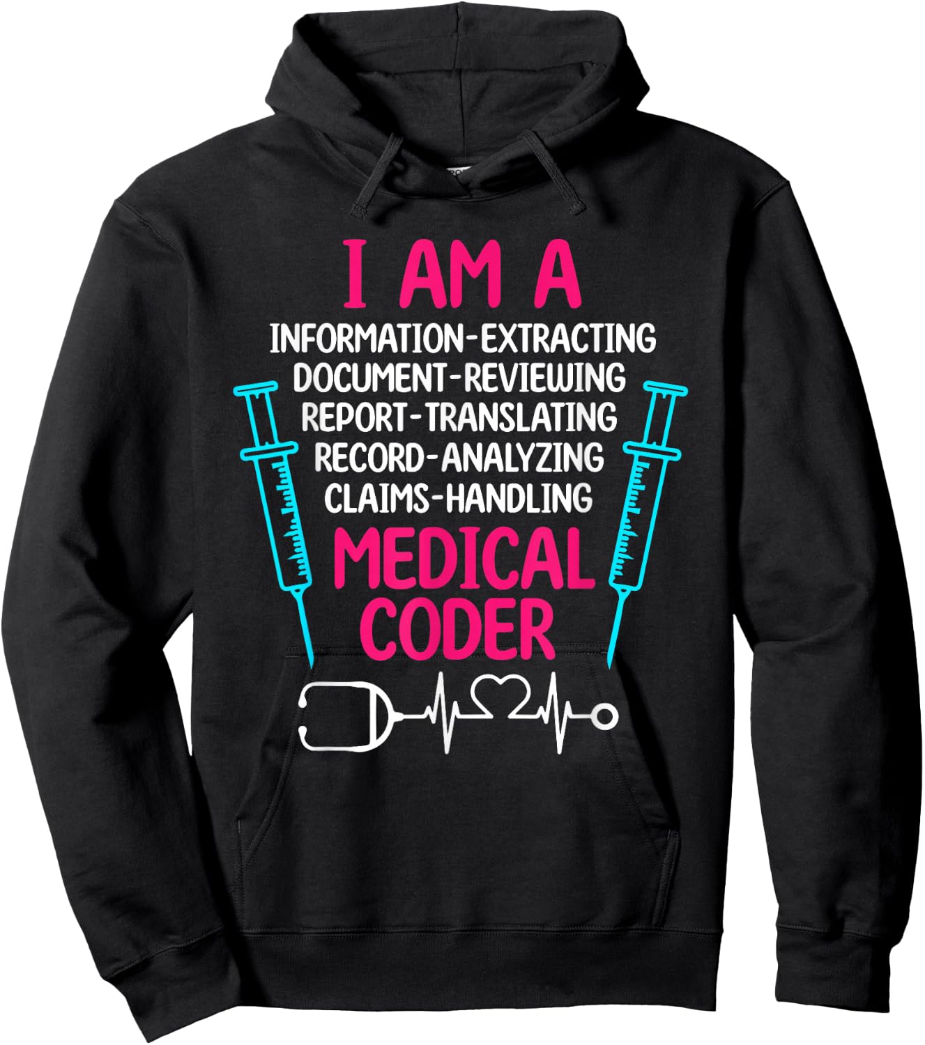 Medical Coder Hoodie - Hoodie | Black
