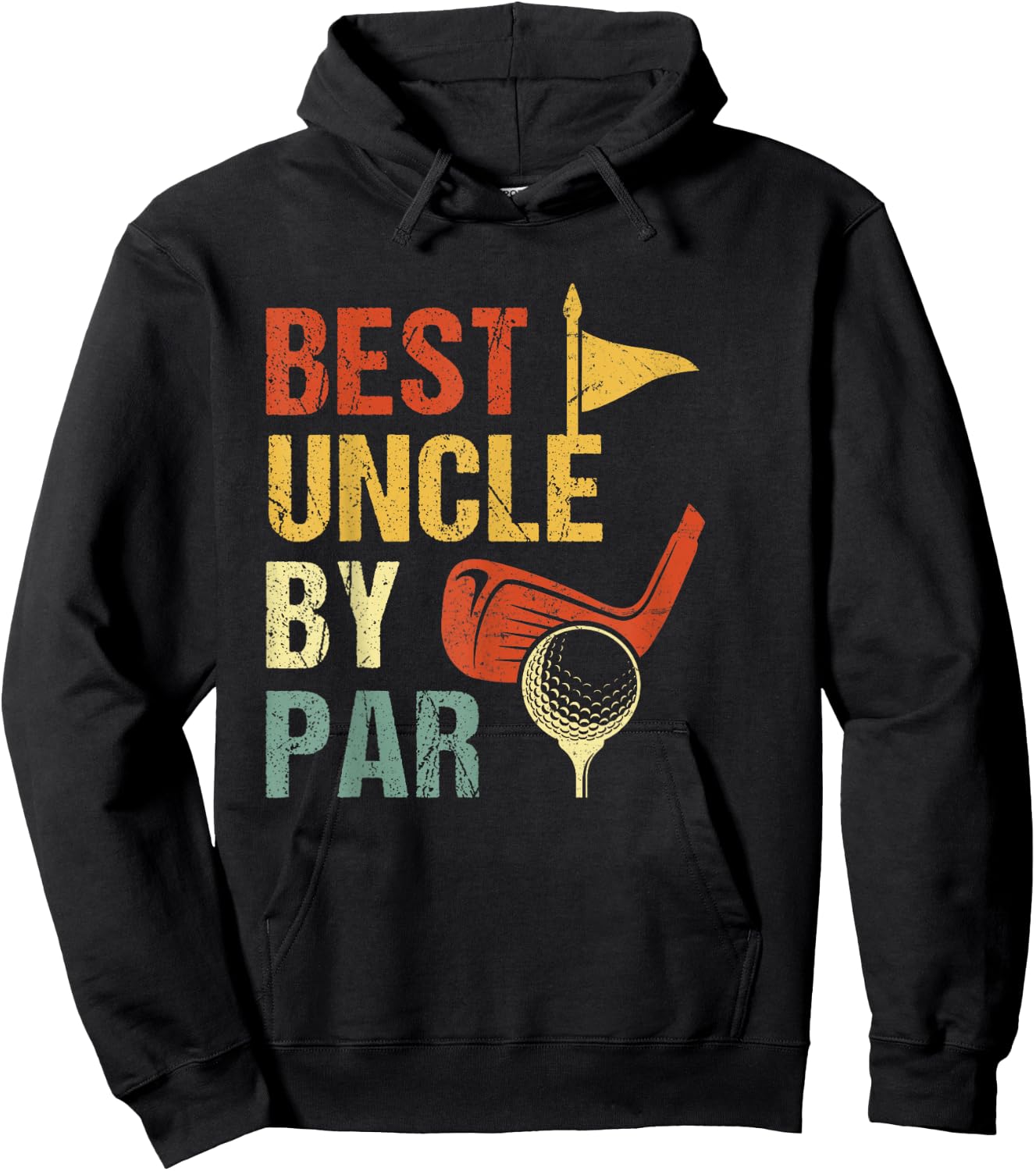 Best Uncle By Par Father's Day Golf Hoodie - Hoodie | Black