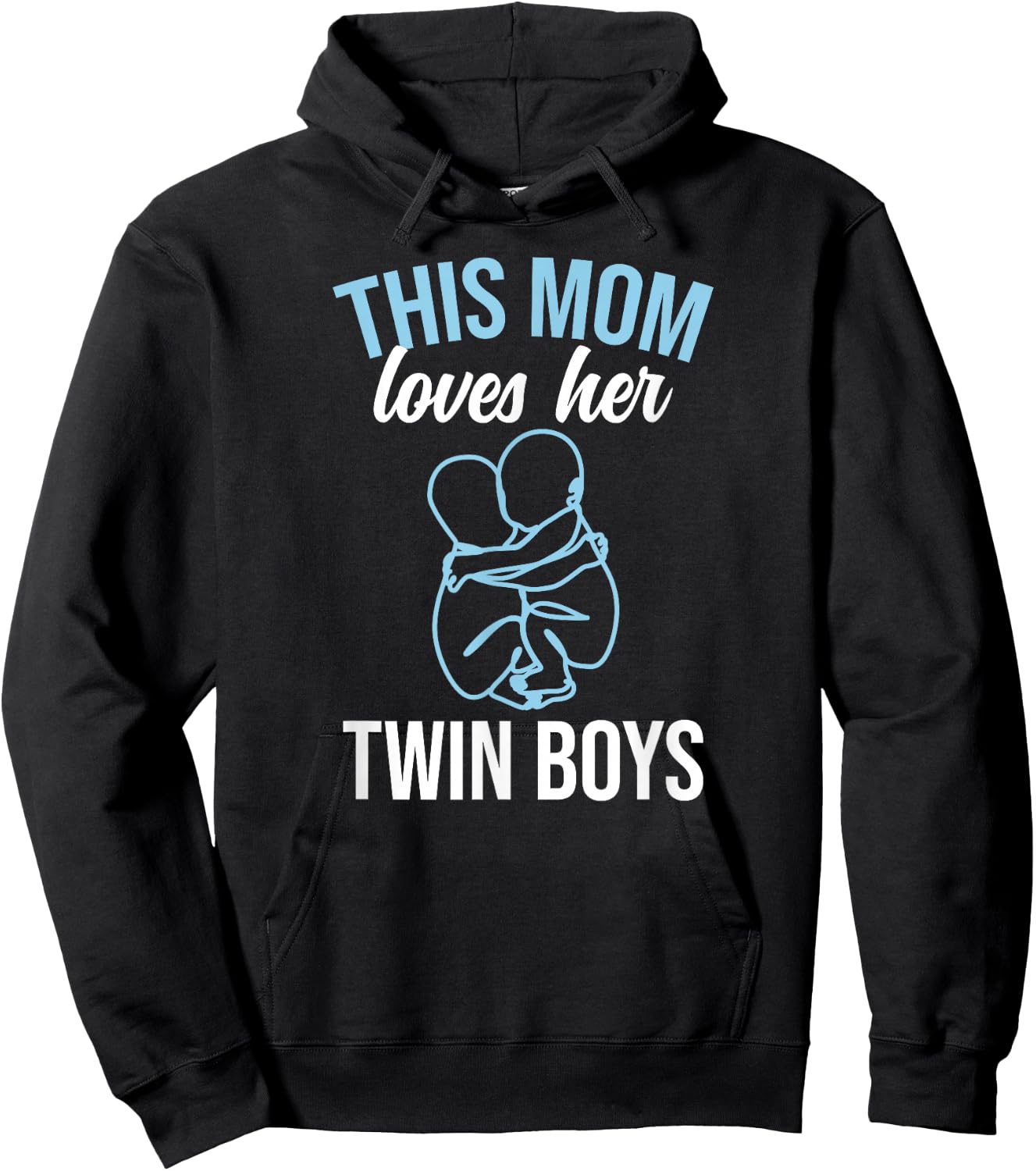 Twin Boys Twin Mom Of Twins Twin Mama Of Twins Hoodie - Hoodie | Black