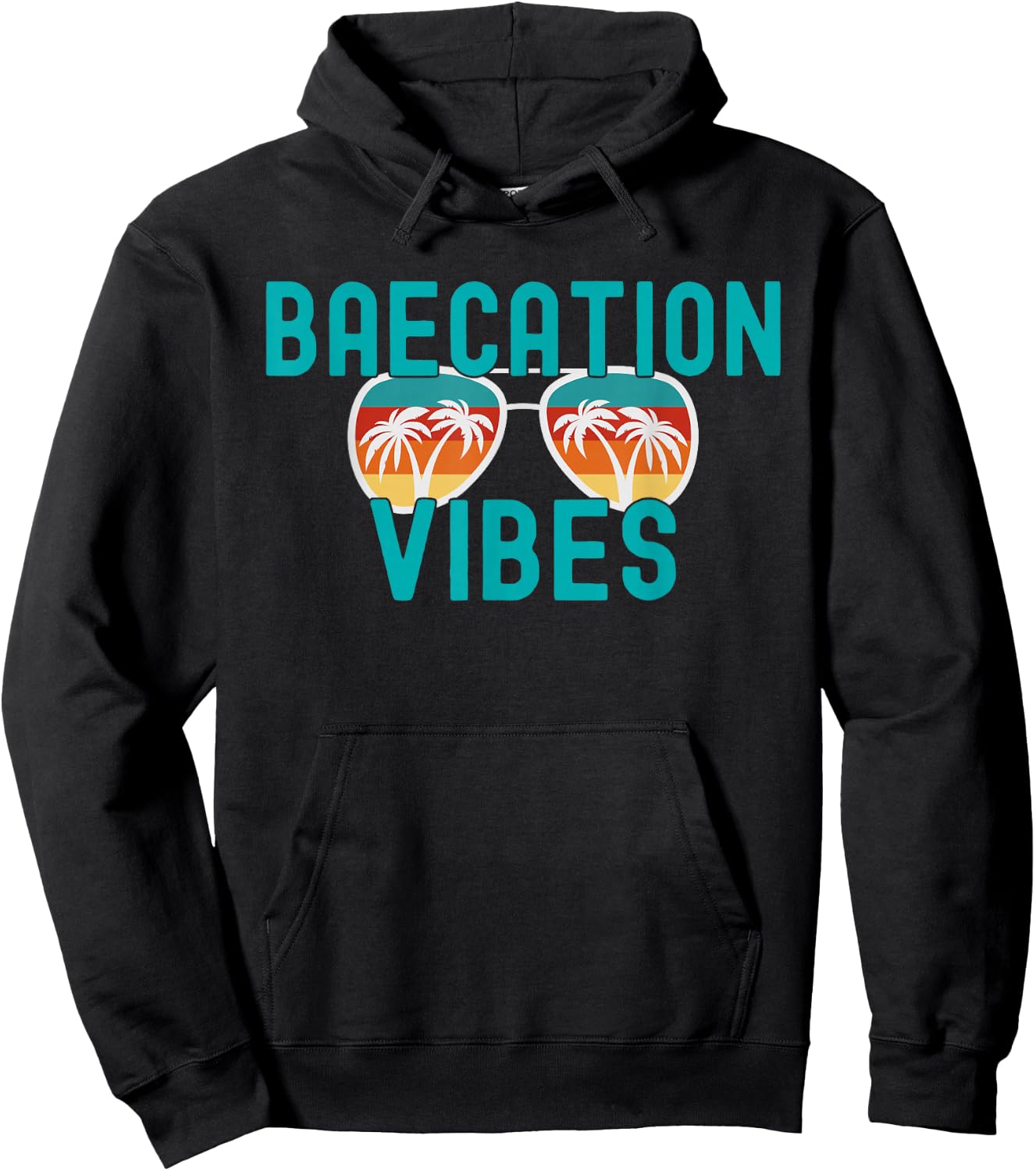 Cute Couples Trip Matching Vacation Baecation Vibes Hoodie - Hoodie | Black