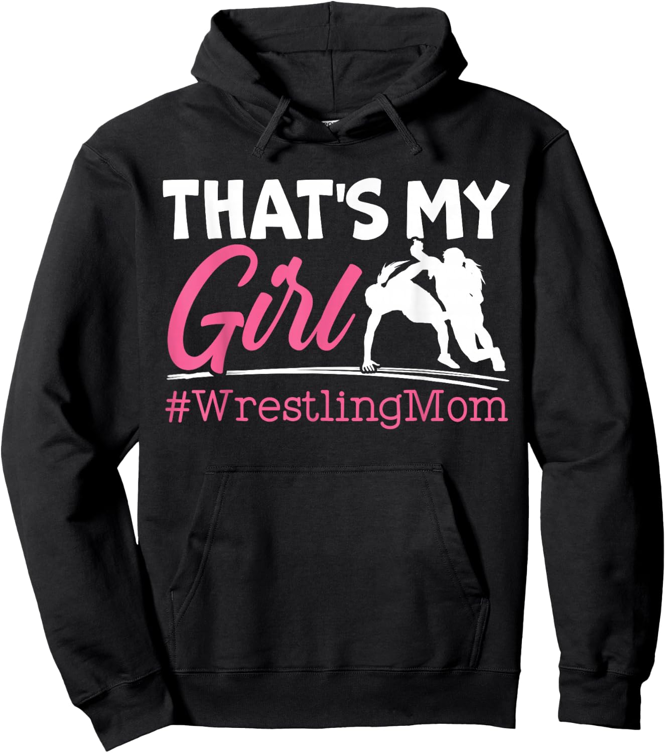 Women's Wrestling Mom Proud Mom Hoodie - Hoodie | Black
