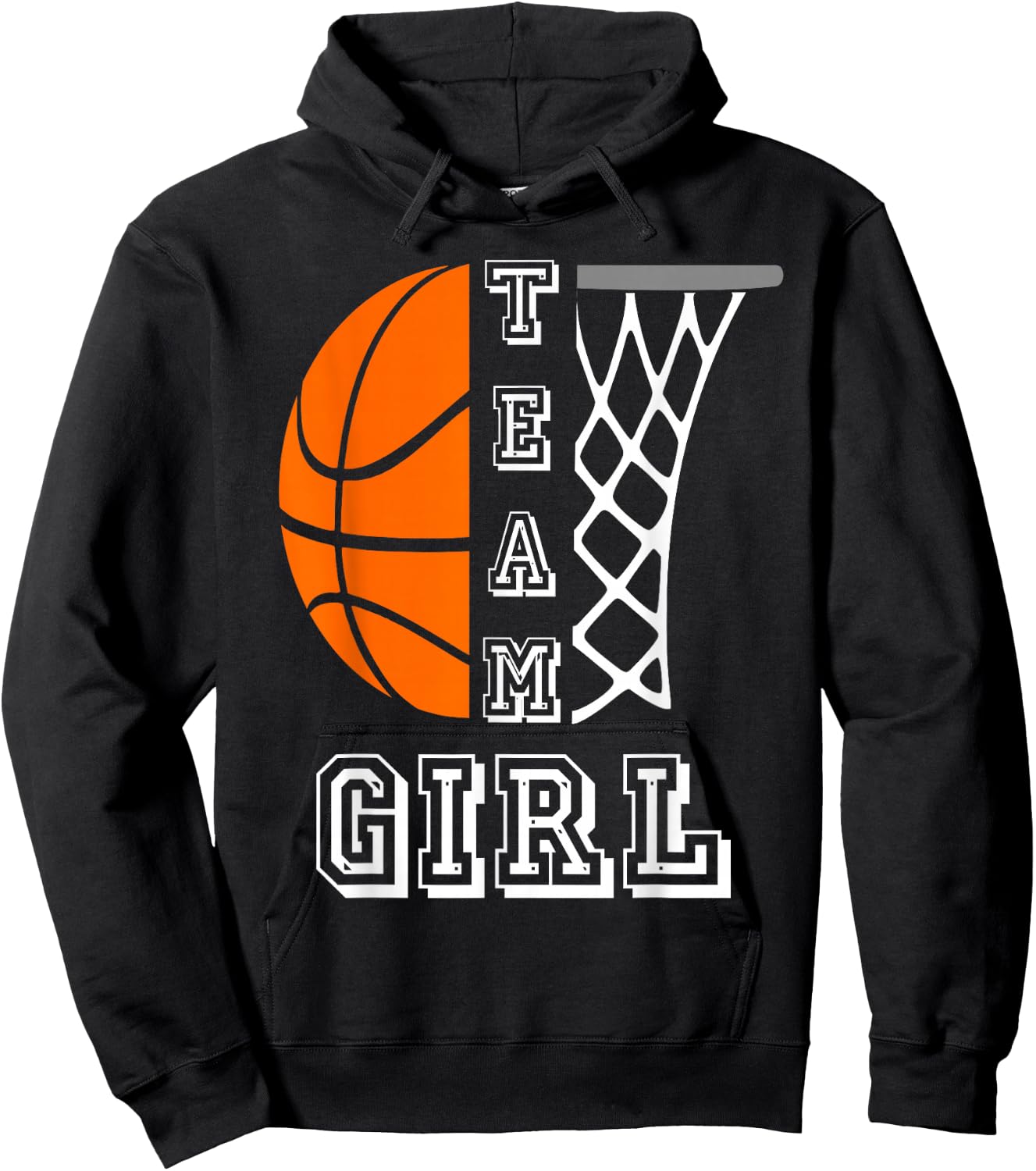 Basketball Gender Reveal Team Girl Hoodie - Hoodie | Black