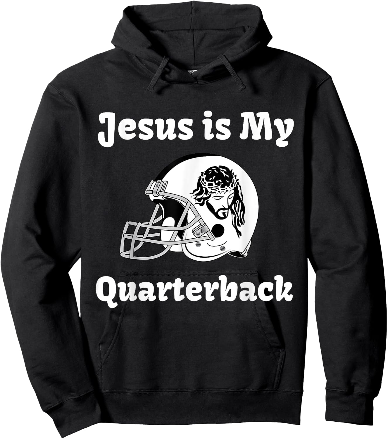 Funny Jesus Fantasy Football T Shirt Hoodie - Hoodie | Black