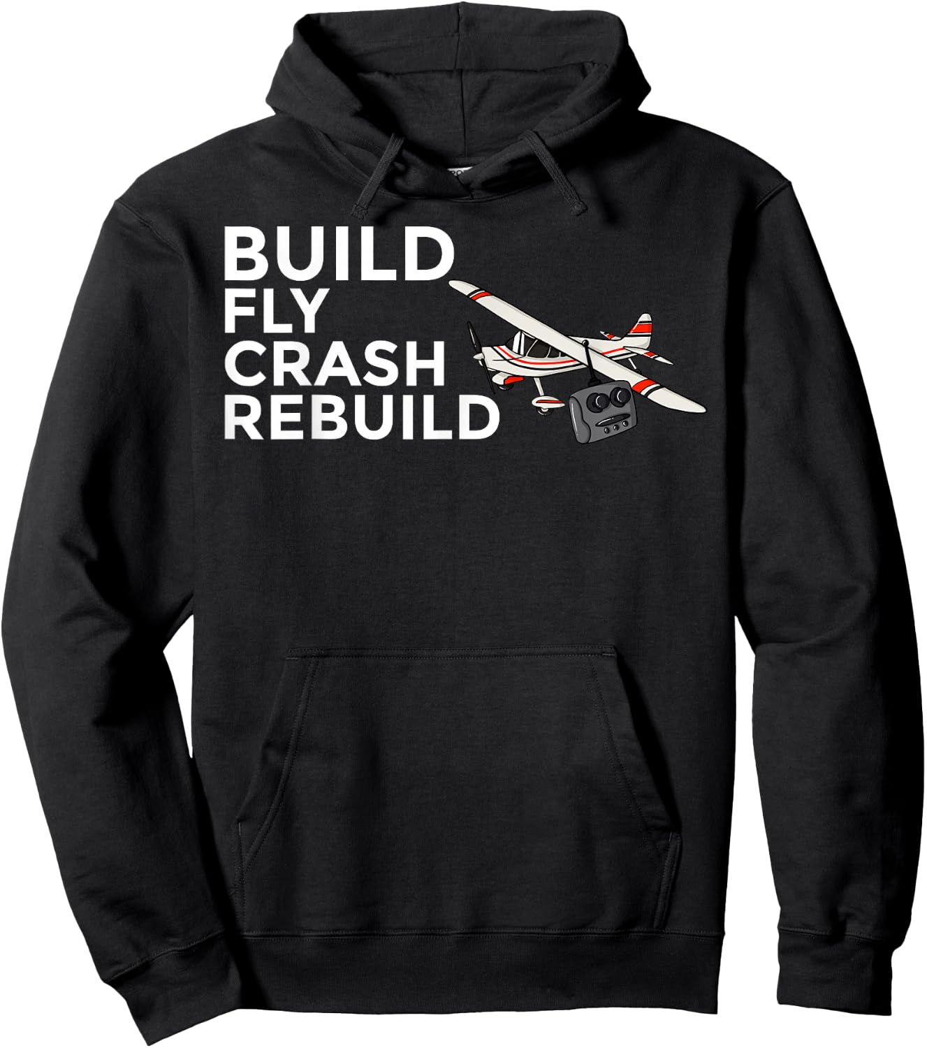 RC Plane RC Pilot Model Airplane Hoodie - Hoodie | Black