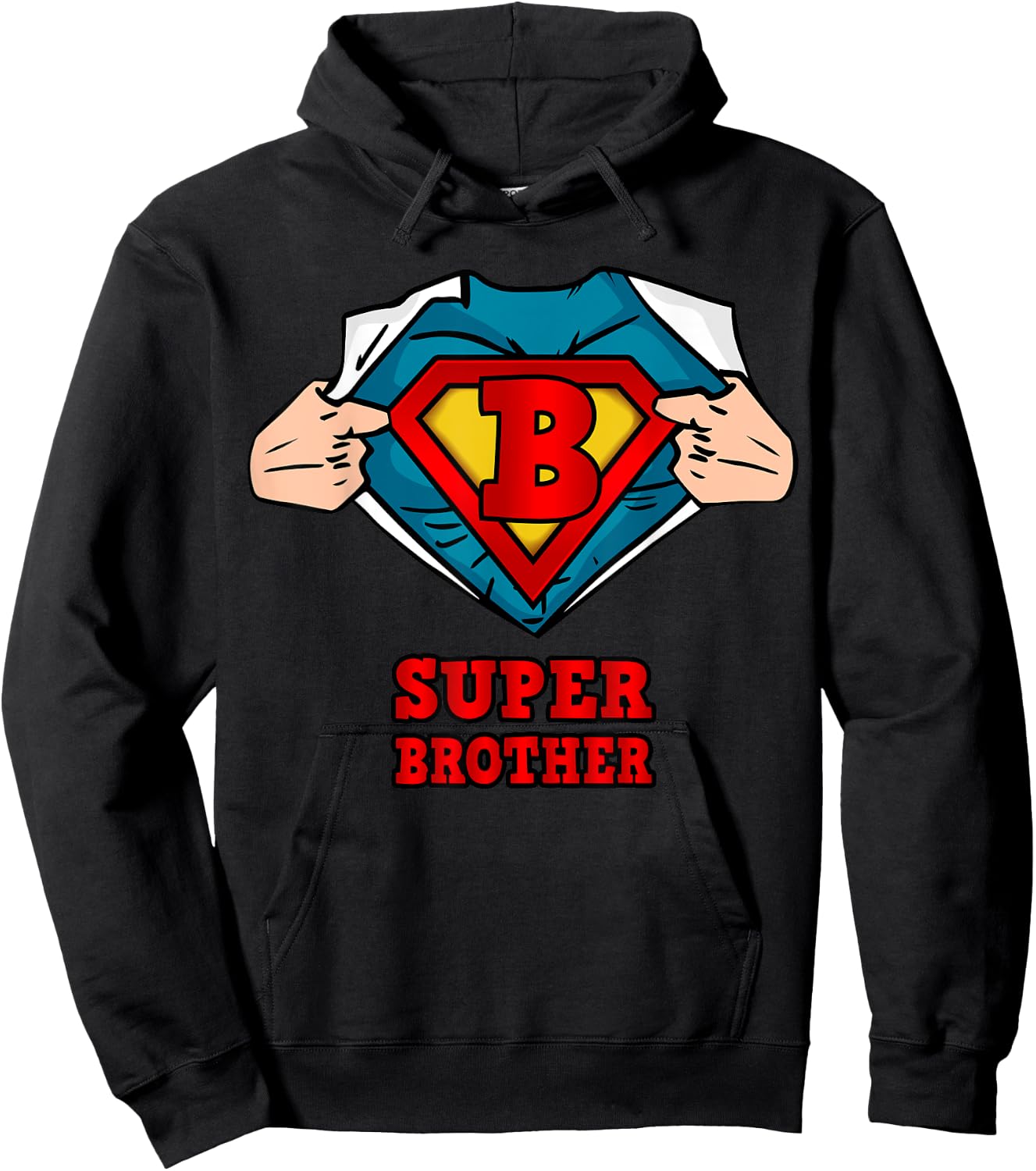 Super Brother Superhero Shirt - Great Gift from sister Hoodie - Hoodie | Black