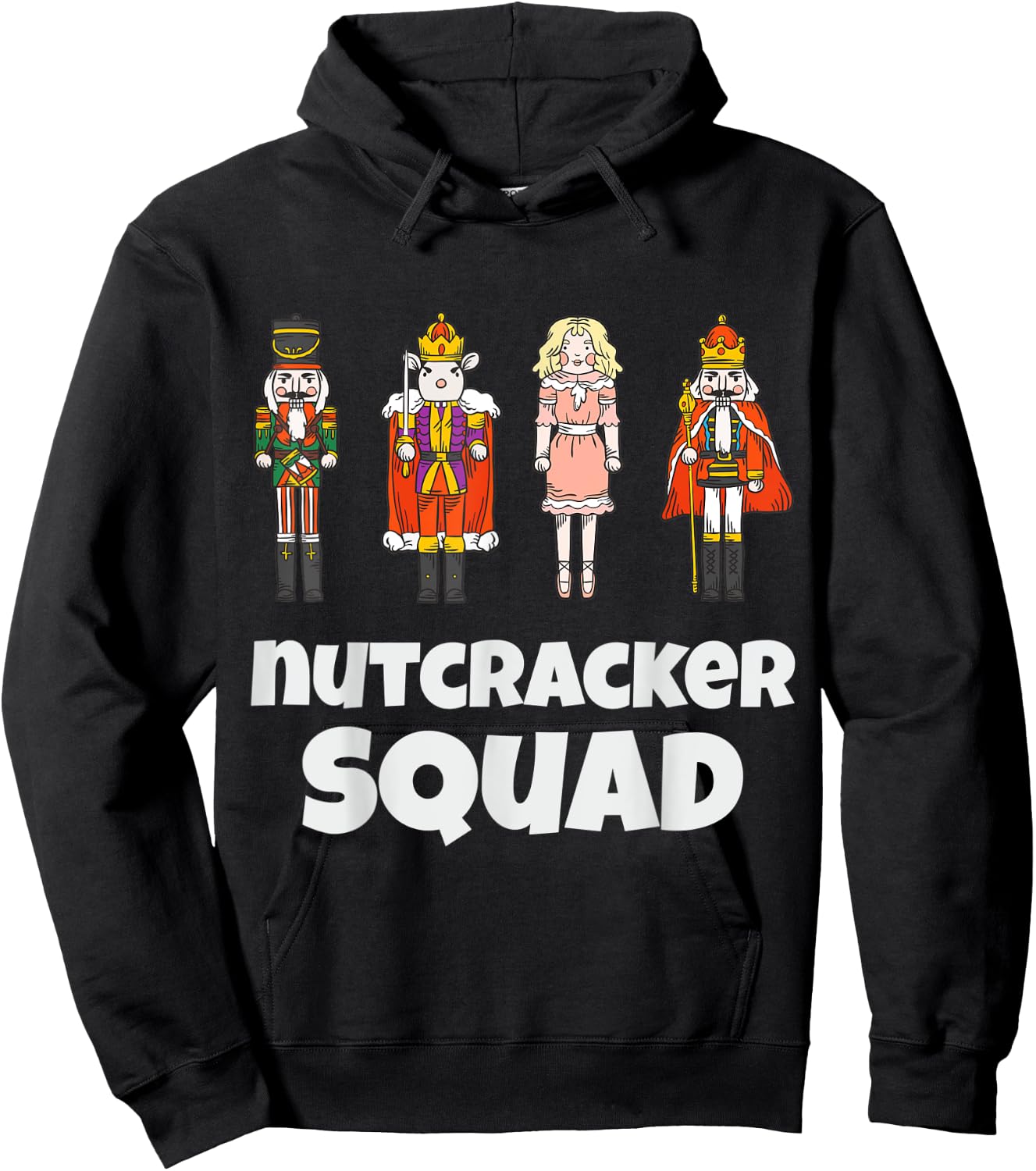 Nutcracker Squad Family Matching Xmas Boys Men Santa Hoodie - Hoodie | Black